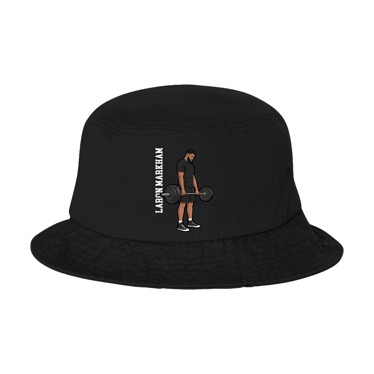 Bucket Cap — Name Vertical in Black