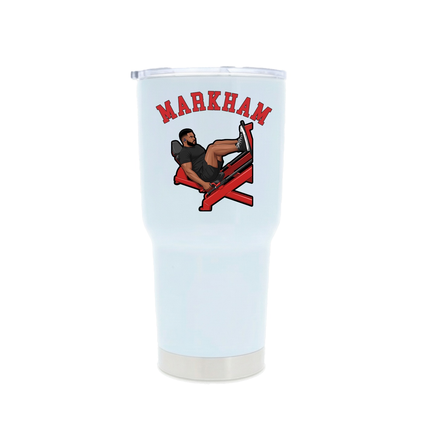 30oz Stainless Steel Tumbler — Shirsey Arch in White