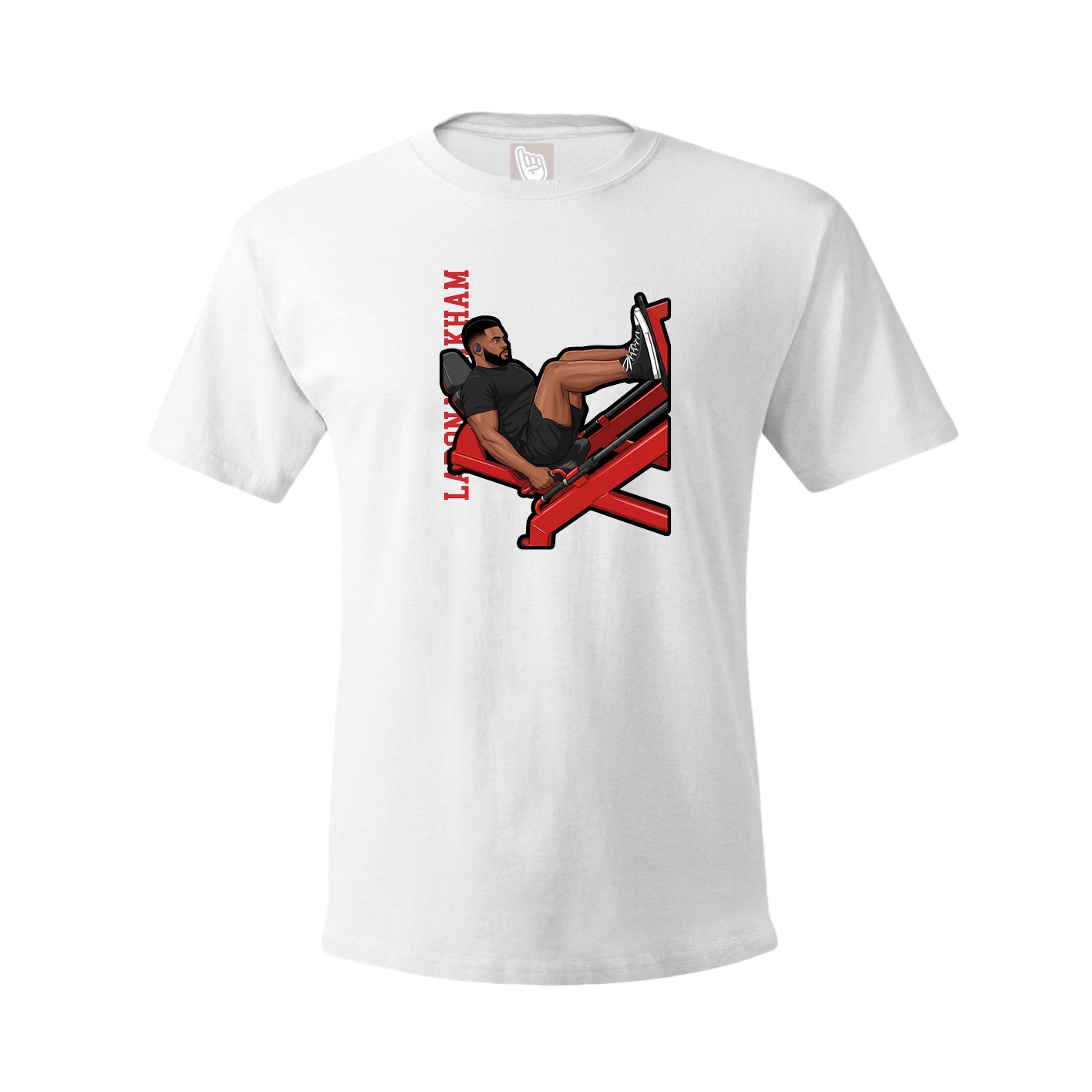 Tee — Name Vertical in White