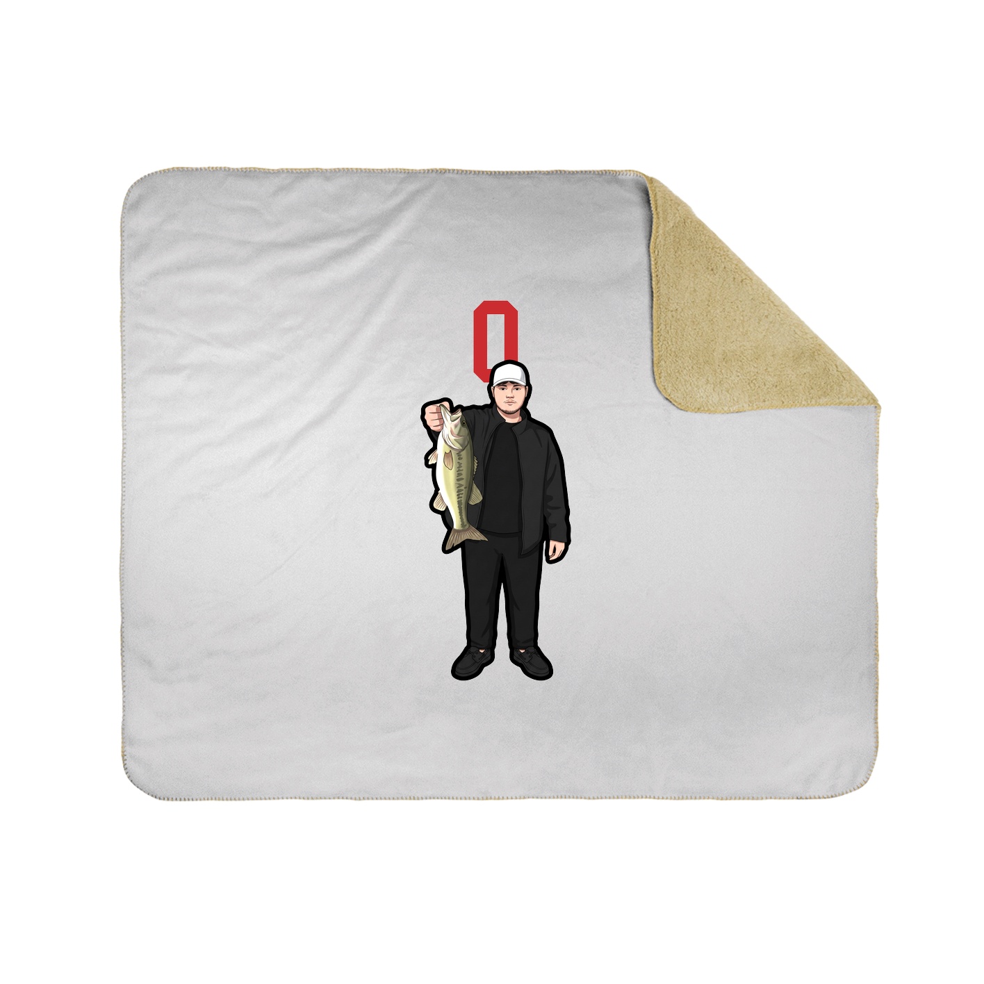 Throw Blanket — Number Top in White