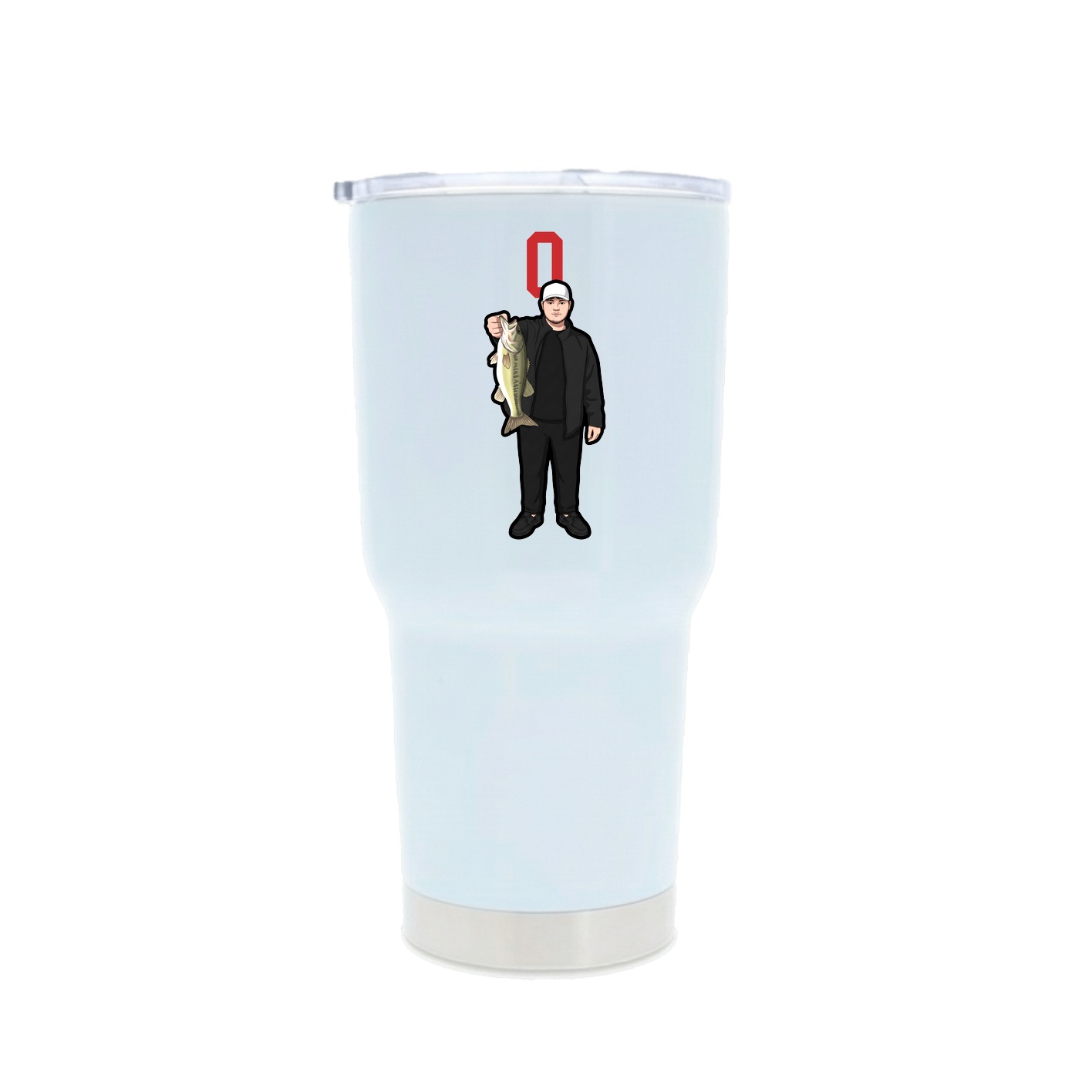 30oz Stainless Steel Tumbler — Number Top in White
