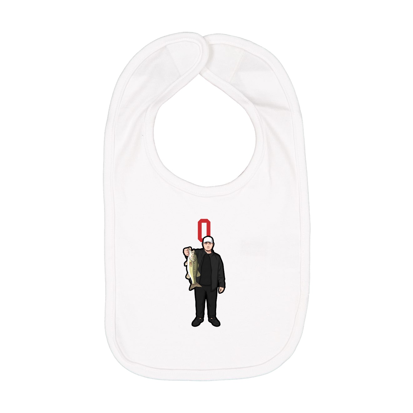 Infant Bib — Number Top in White