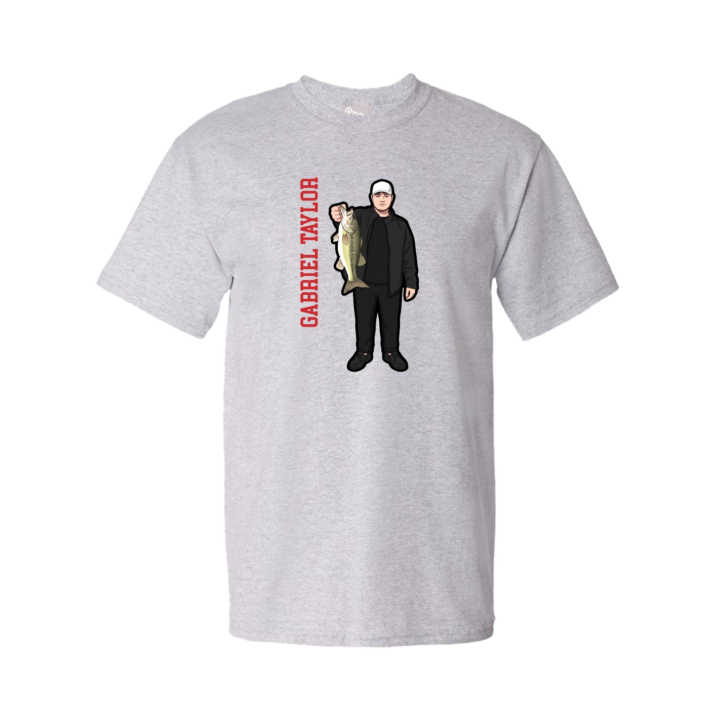 Tee — Name Vertical in Grey