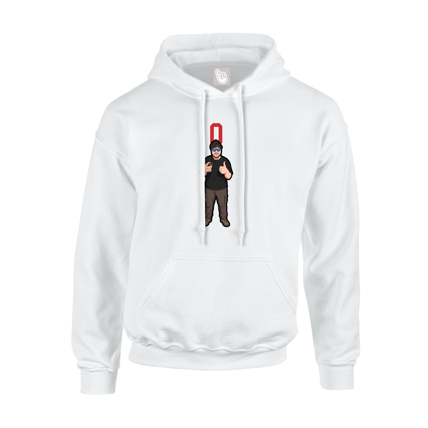 Hoodie — Number Top in White