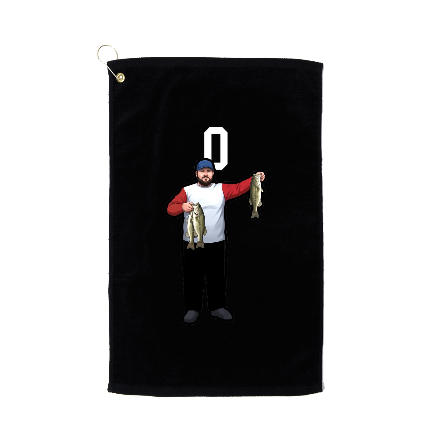 Golf Towel — Number Top in Black