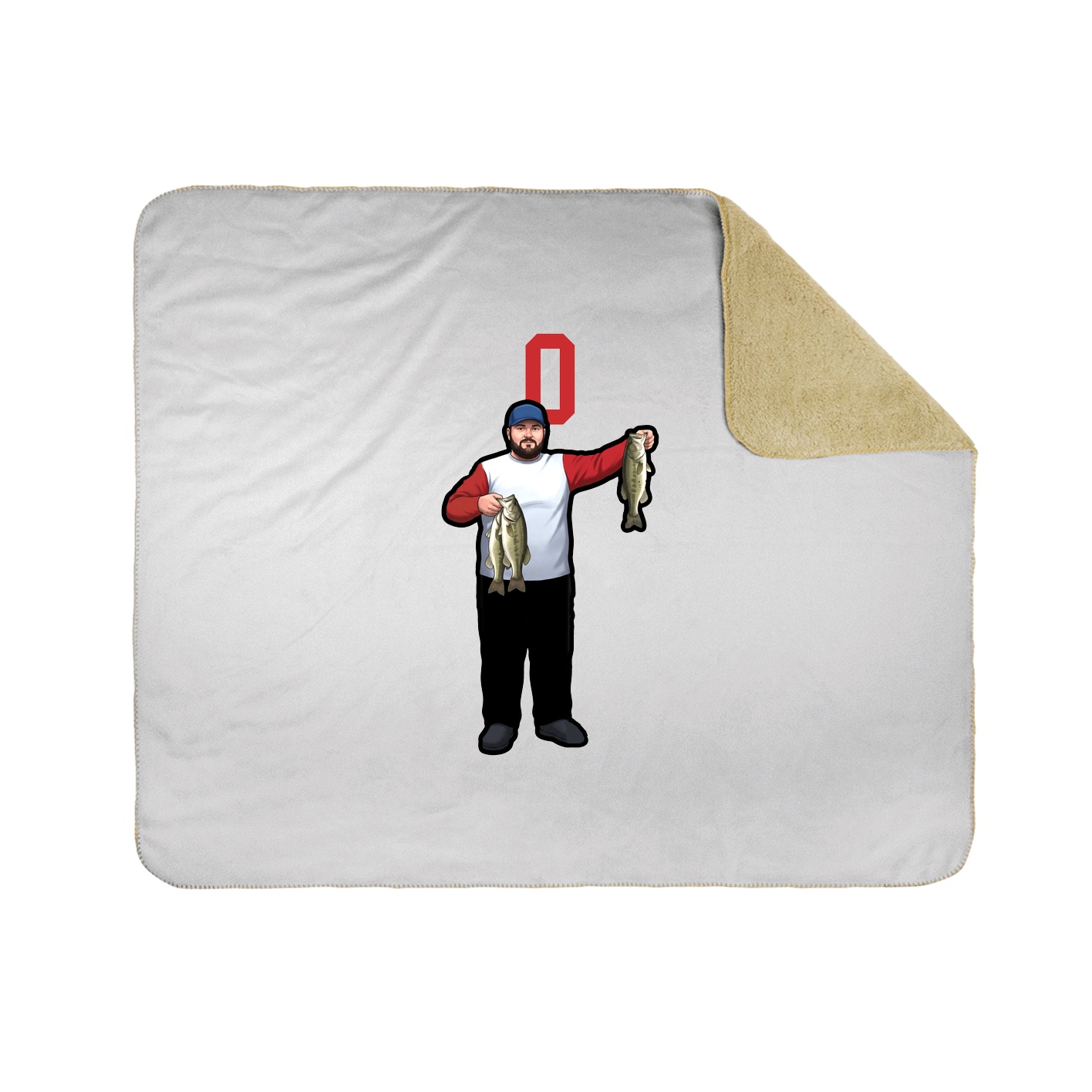 Throw Blanket — Number Top in White