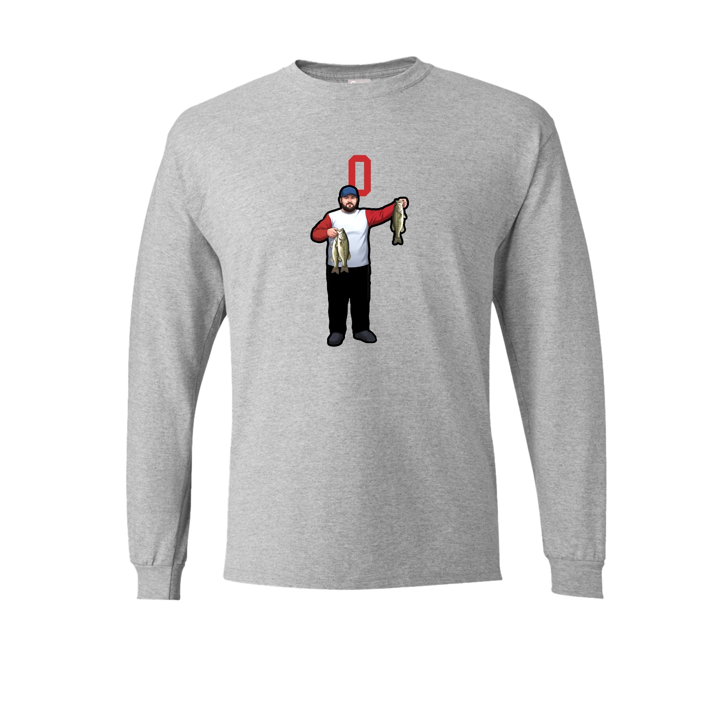 Long Sleeve Tee — Number Top in Grey