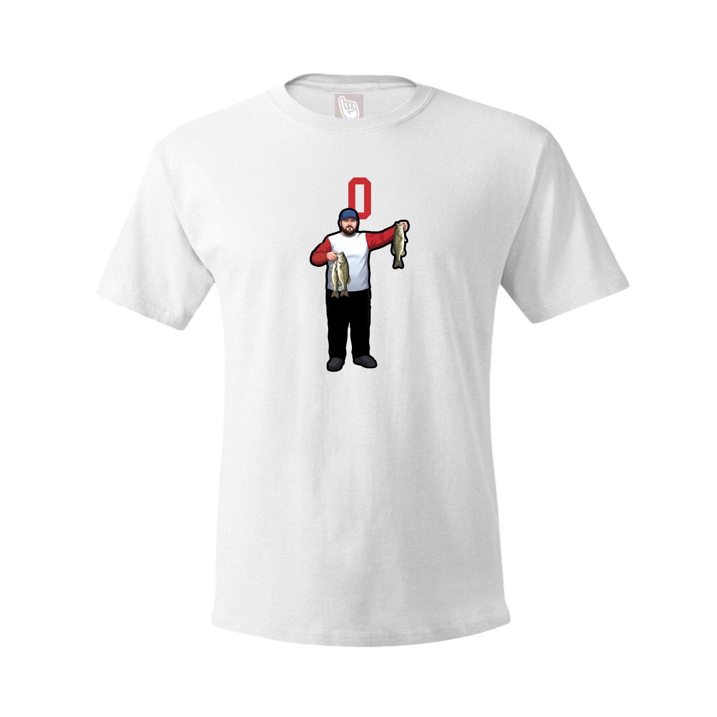 Youth Tee — Number Top in White