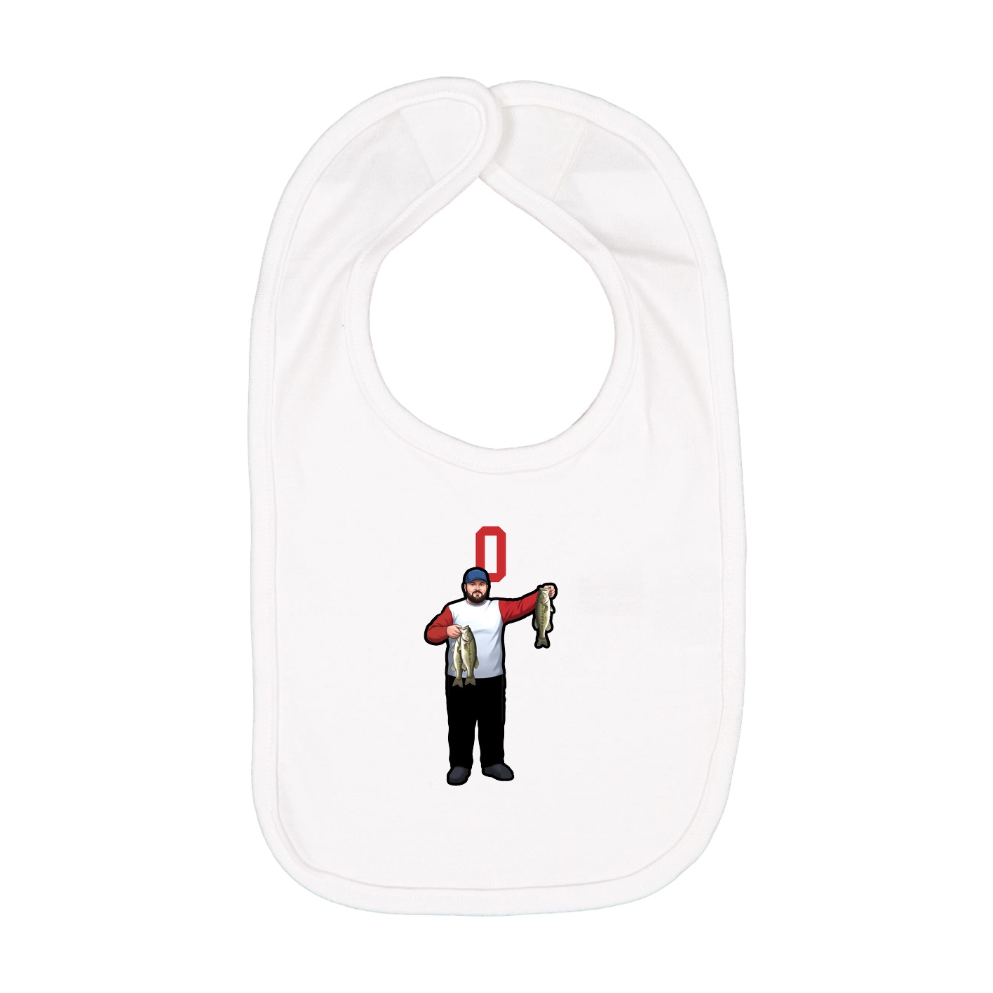 Infant Bib — Number Top in White