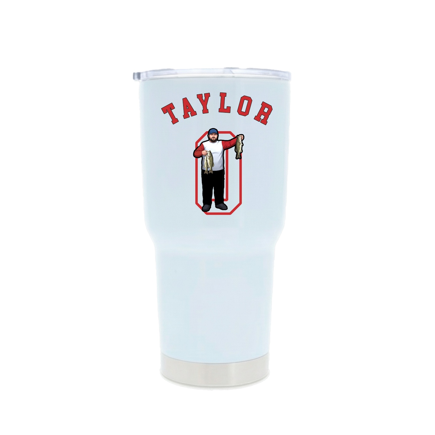 30oz Stainless Steel Tumbler — Shirsey Arch in White