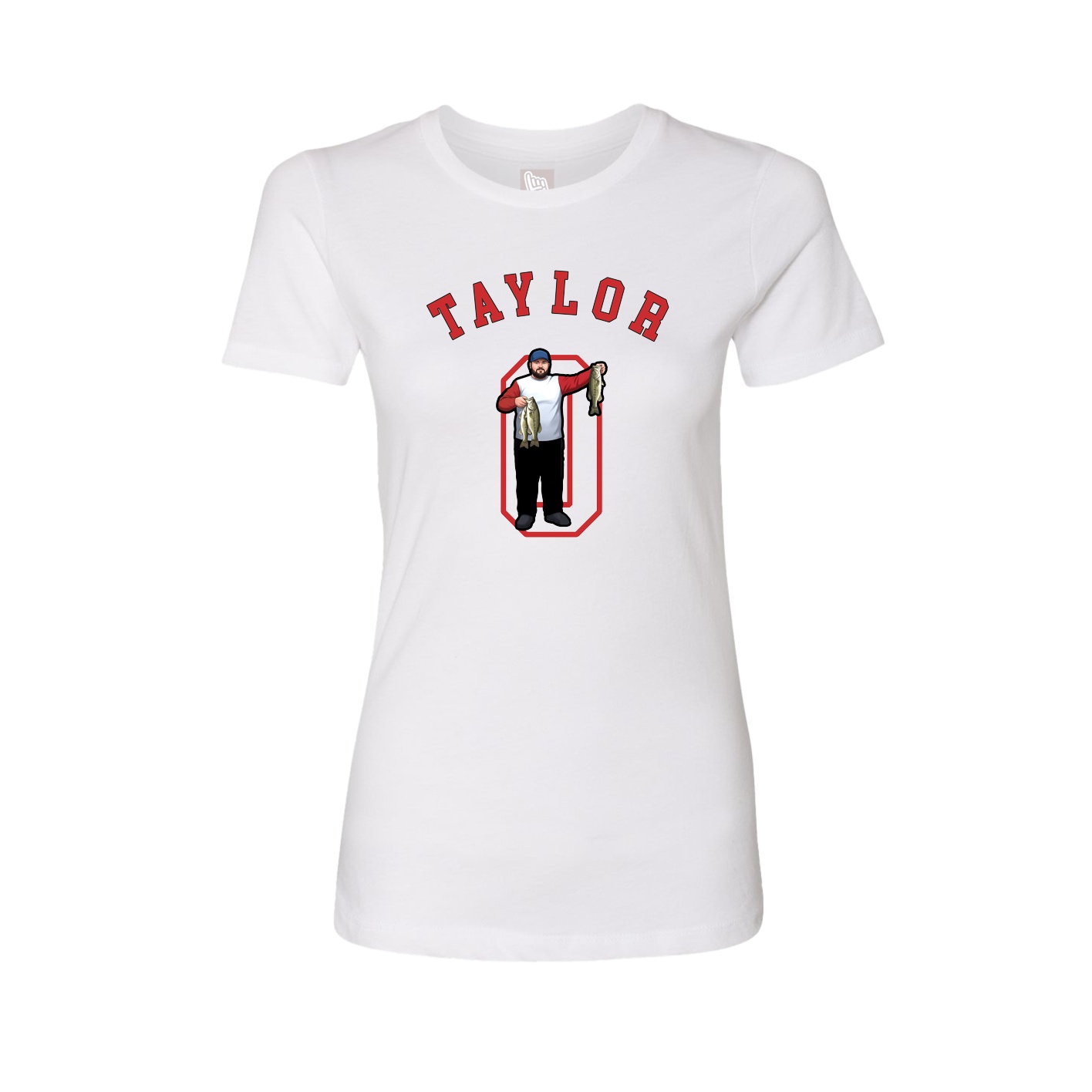 Fitted Women's Tee — Shirsey Arch in White