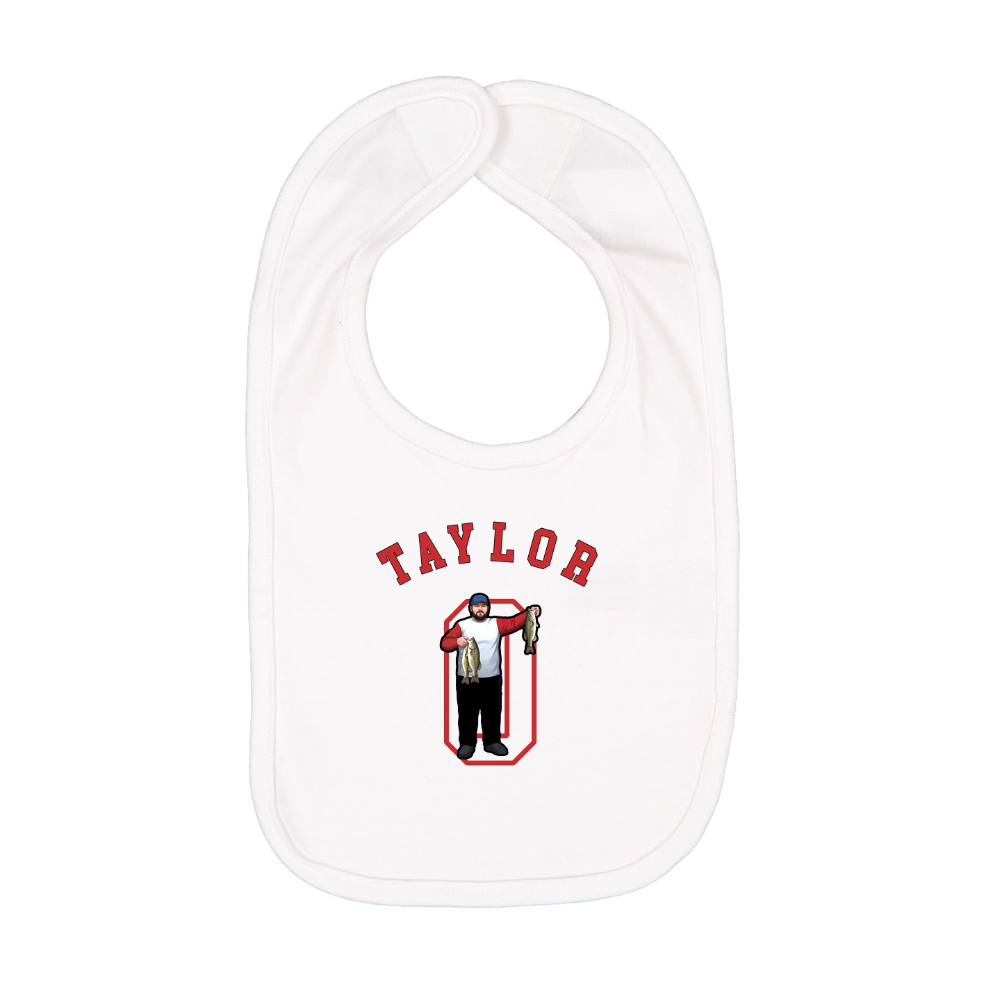 Infant Bib — Shirsey Arch in White