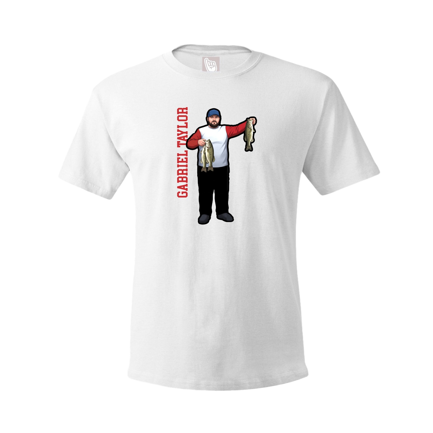 Tee — Name Vertical in White