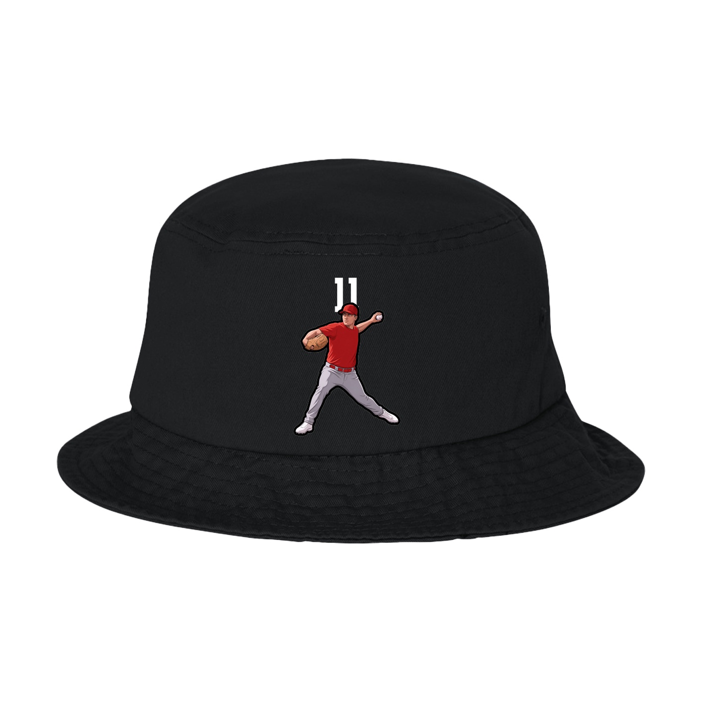 Bucket Cap — Number Top in Black