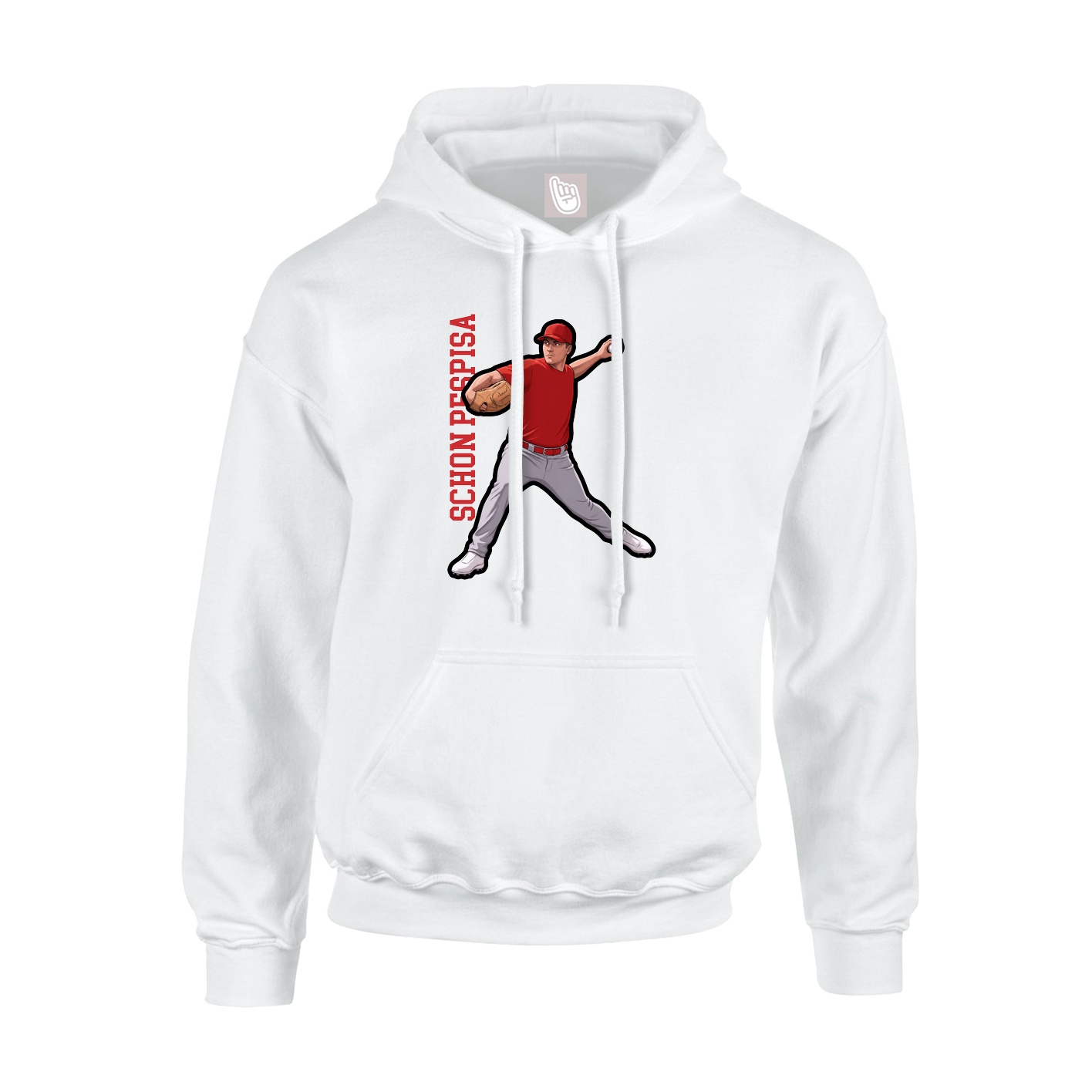 Hoodie — Name Vertical in White