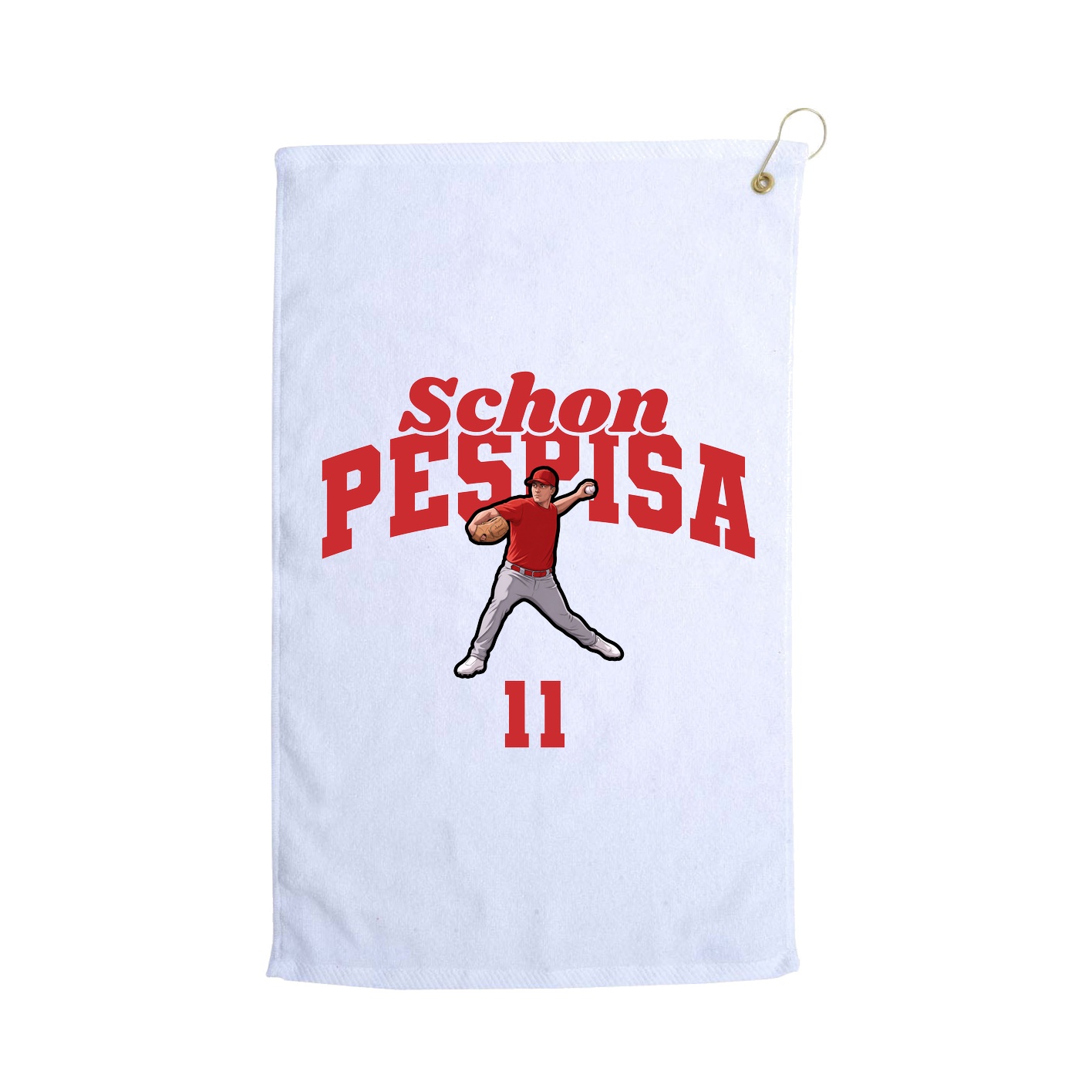 Golf Towel — Signature Arch in White