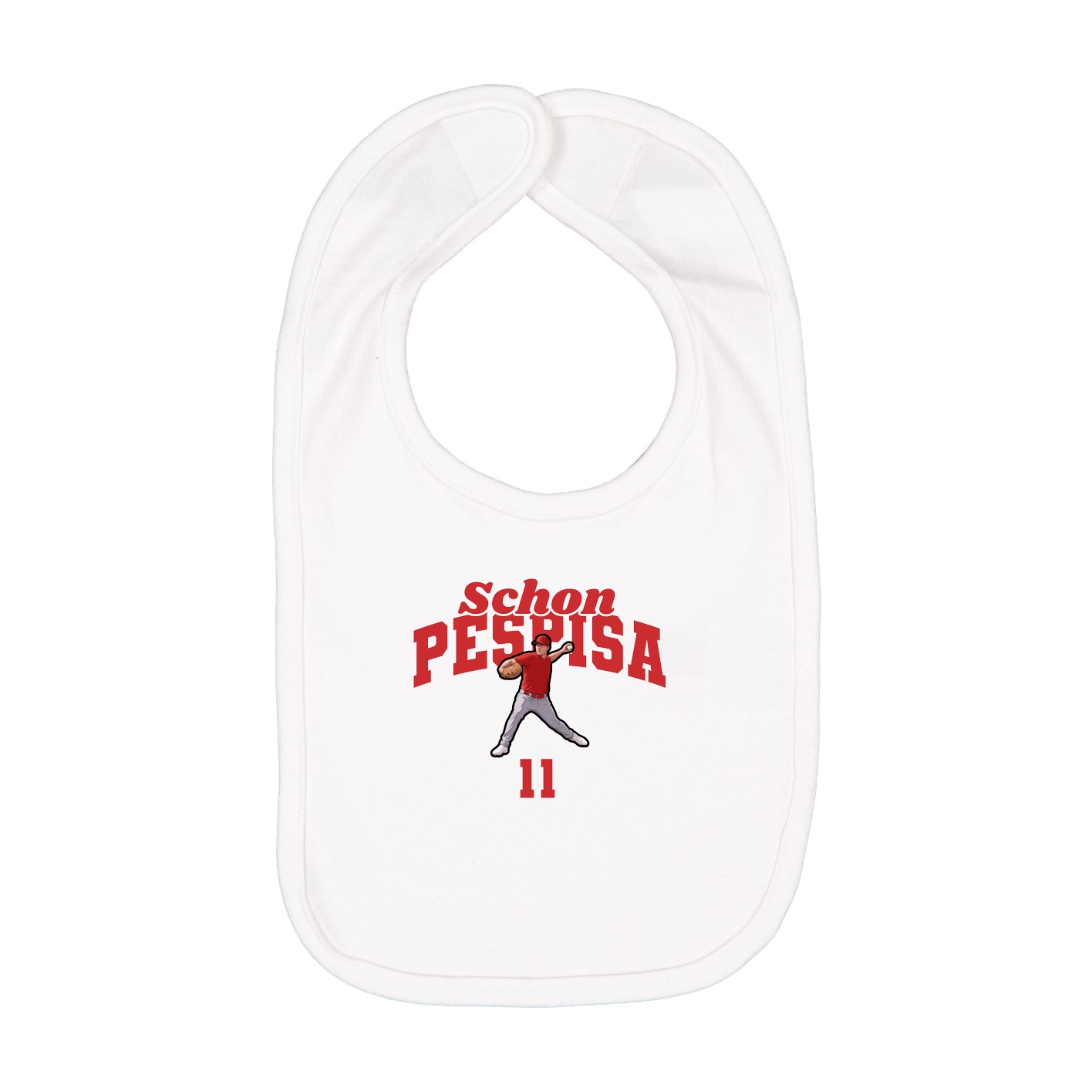 Infant Bib — Signature Arch in White