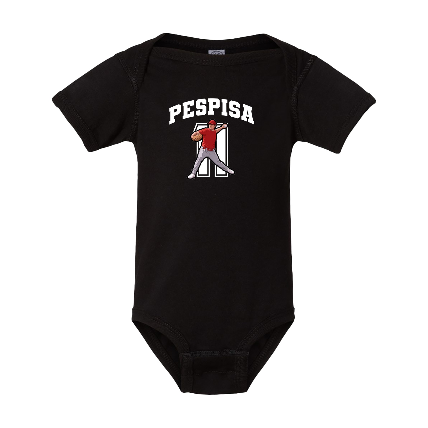 Baby Onesie — Number in Black