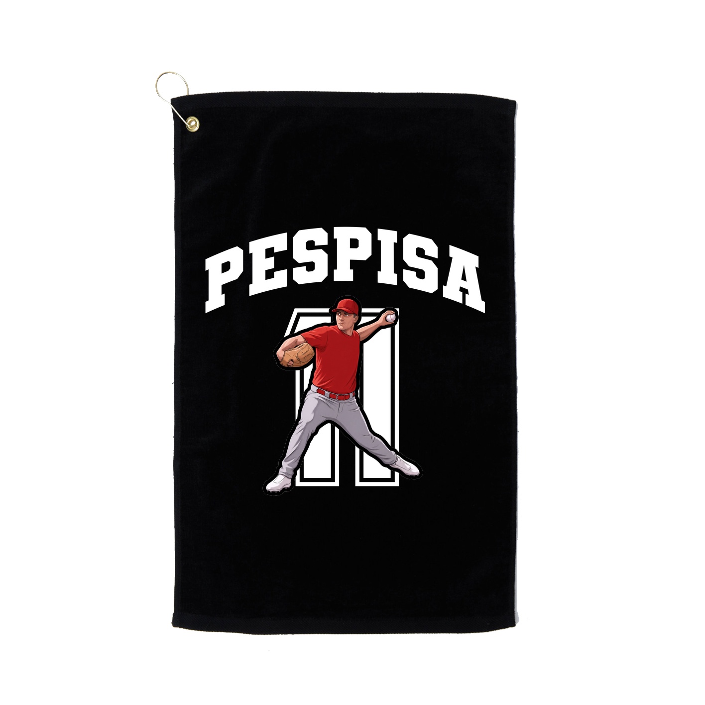Golf Towel — Number in Black