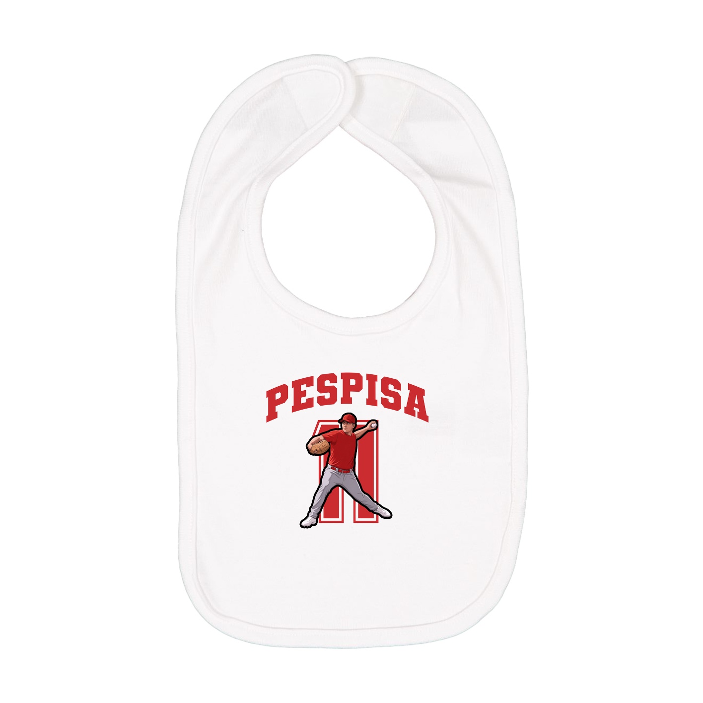 Infant Bib — Number in White