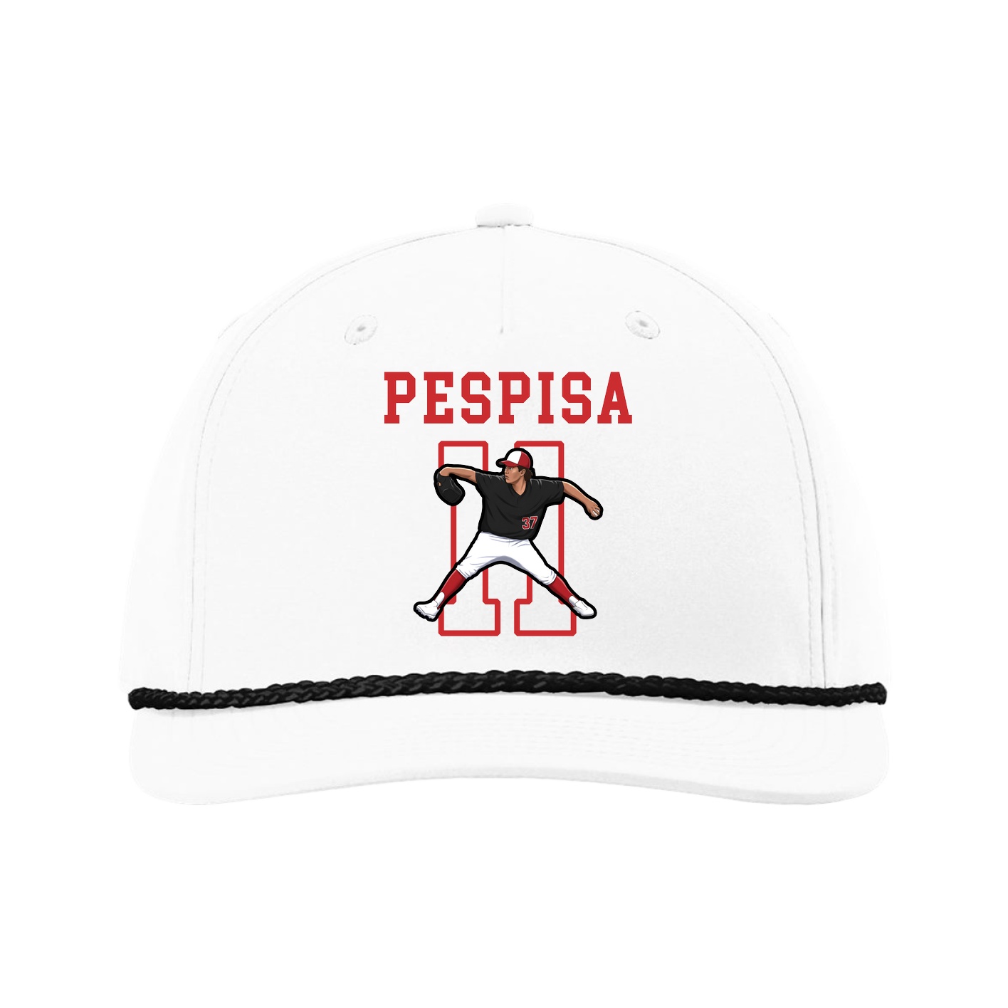 Five-Panel Classic Rope Cap — Shirsey in White