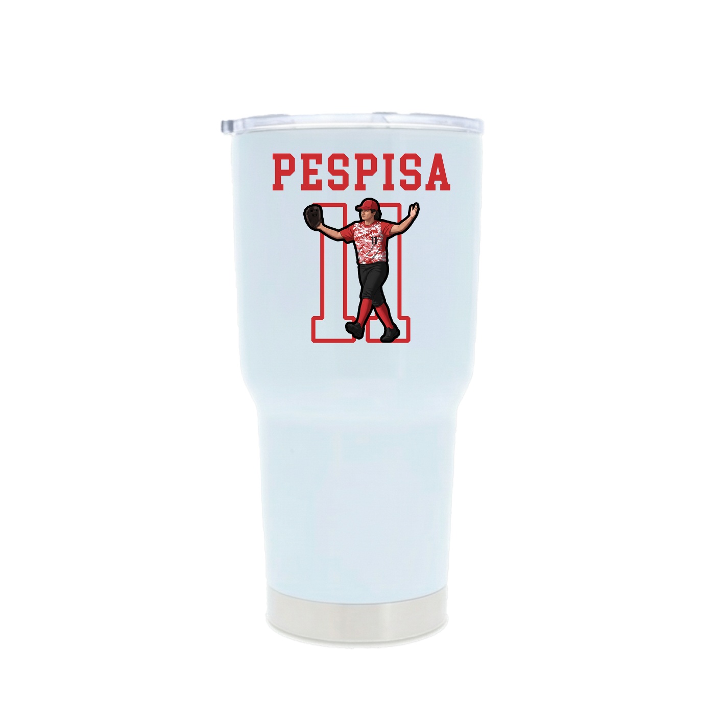 30oz Stainless Steel Tumbler — Shirsey in White