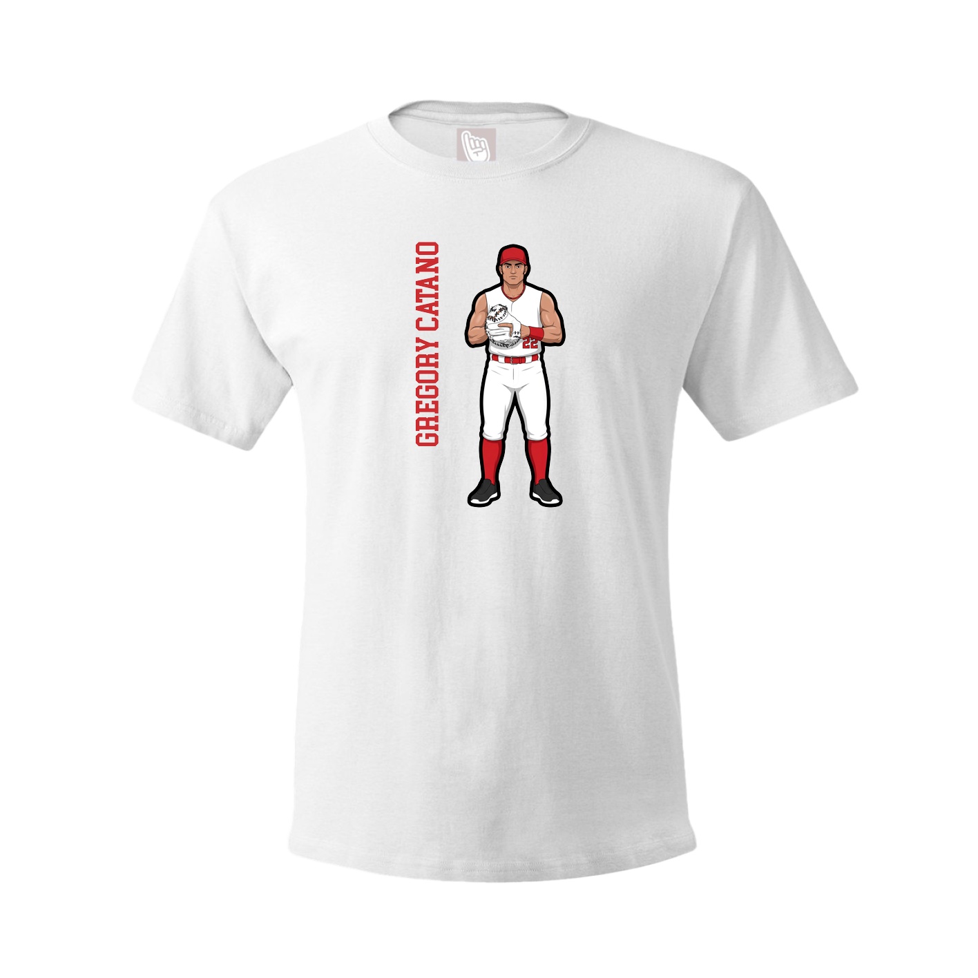 Tee — Name Vertical in White