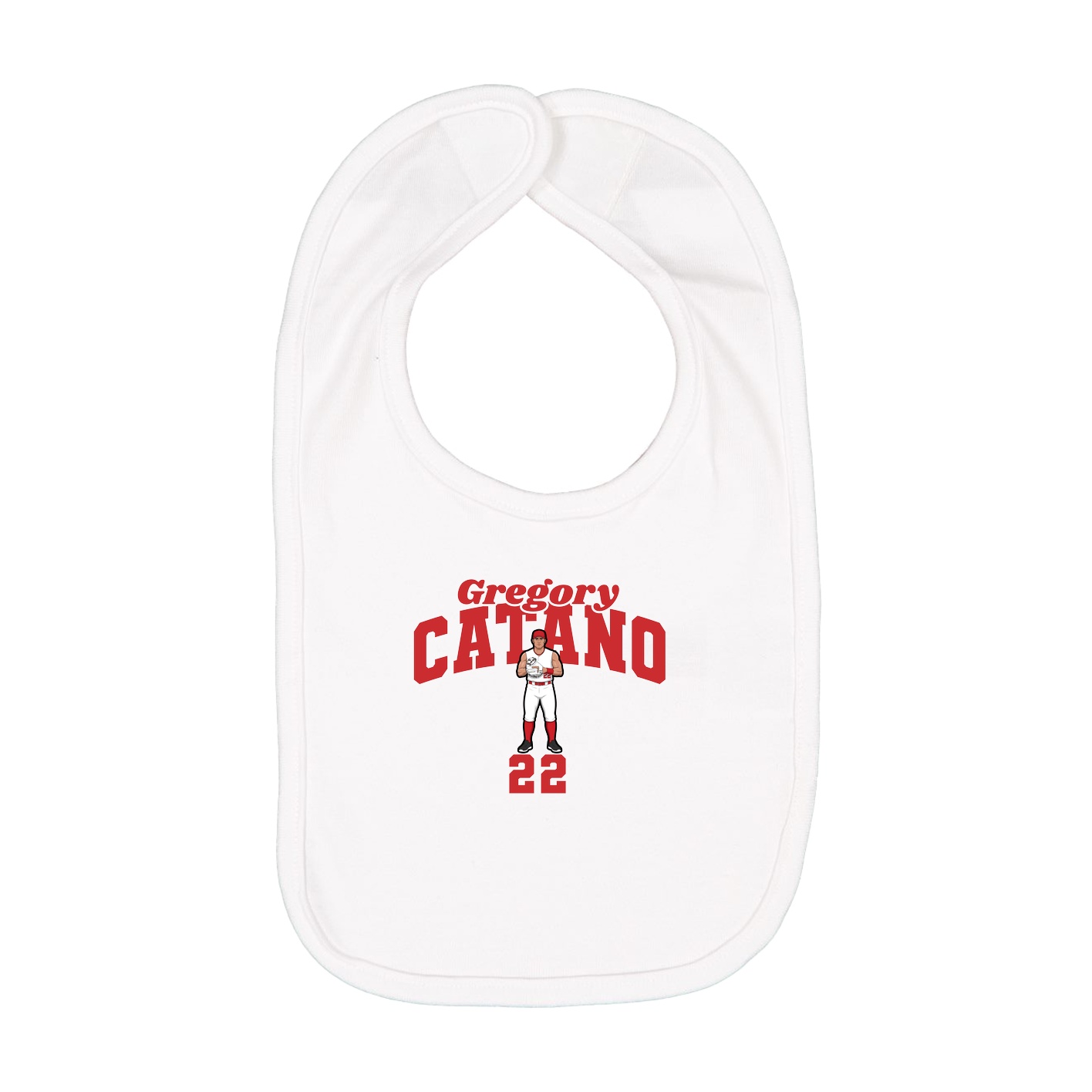 Infant Bib — Signature Arch in White