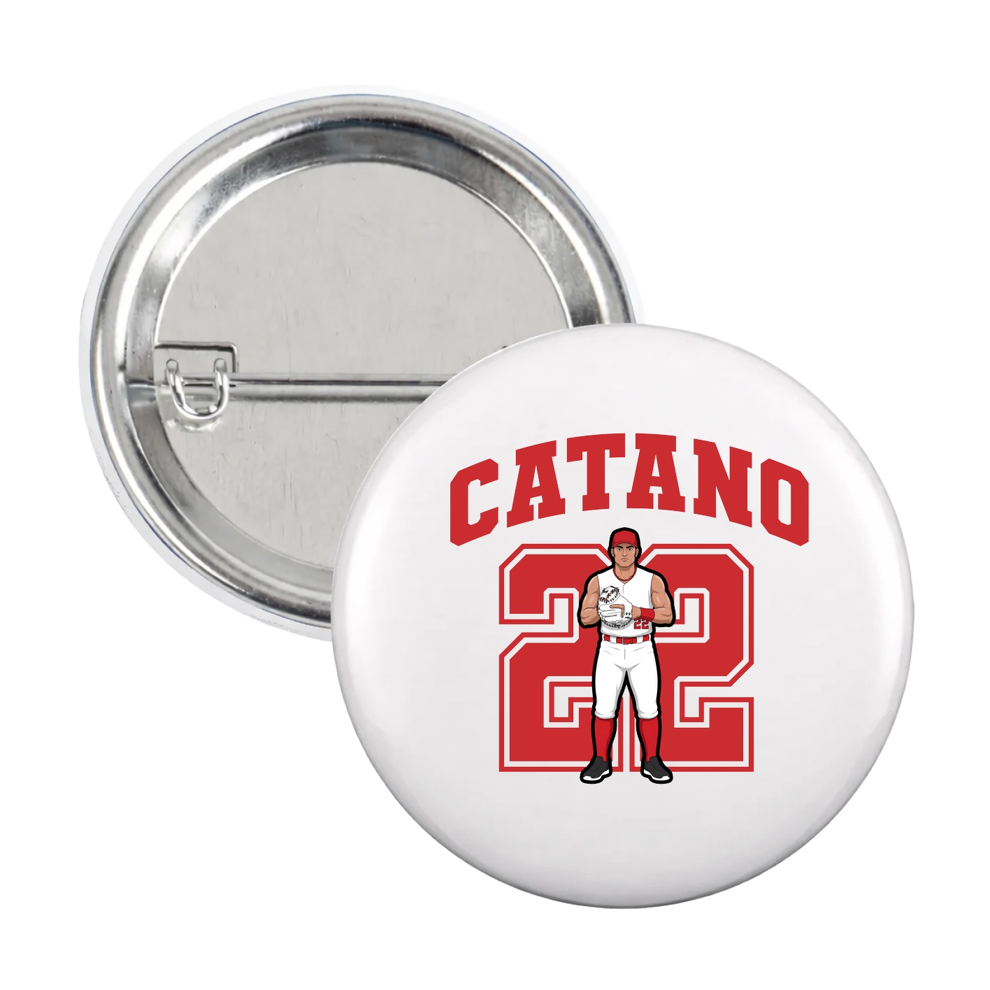 Game Day Button — Number in White