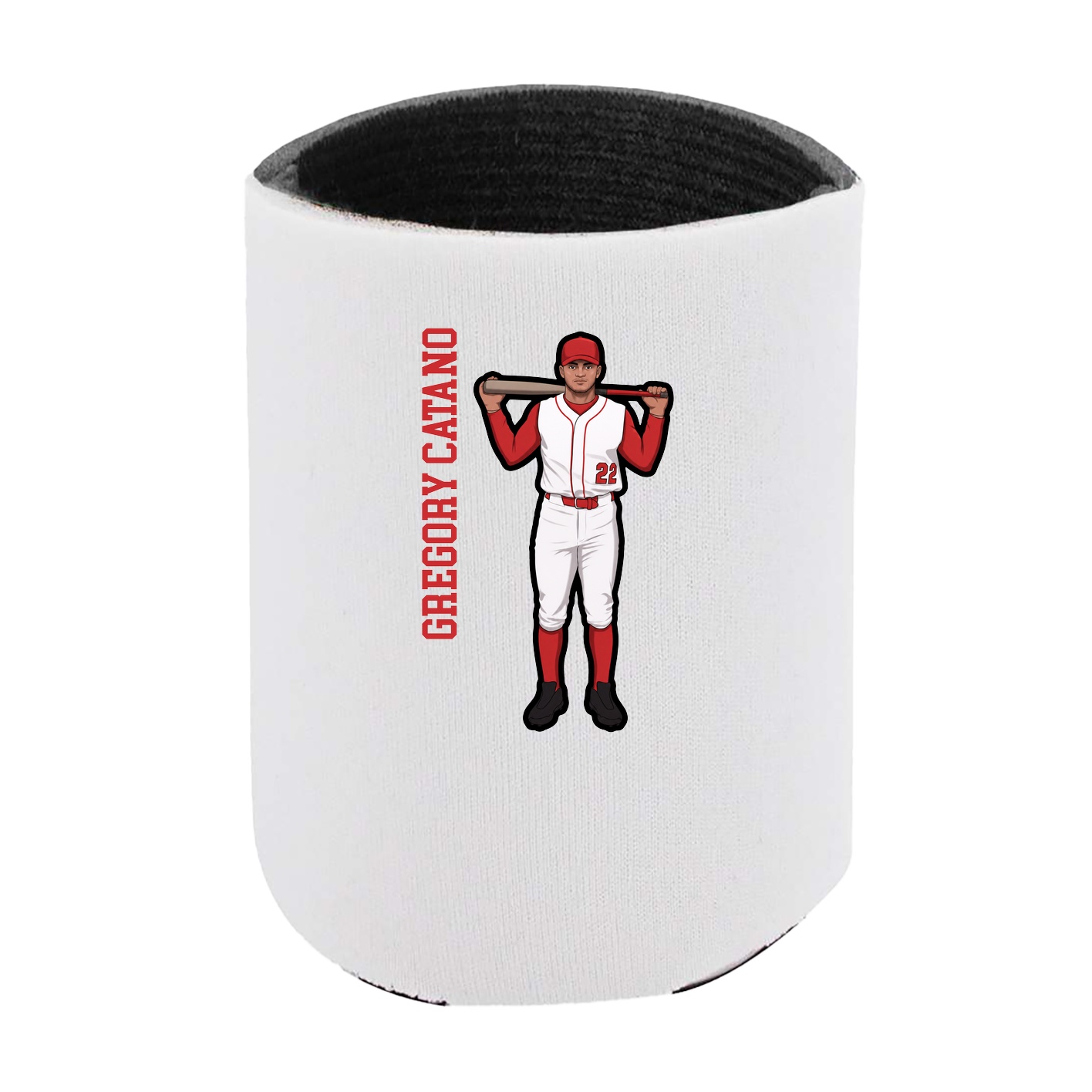 Can Holder — Name Vertical in White