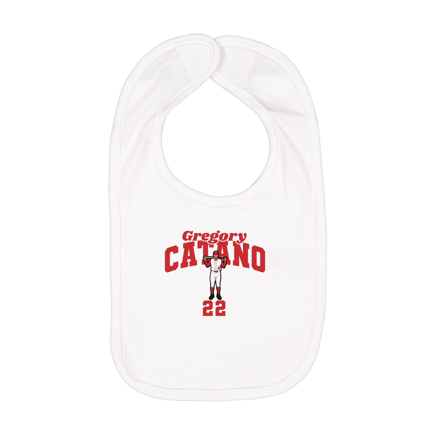 Infant Bib — Signature Arch in White