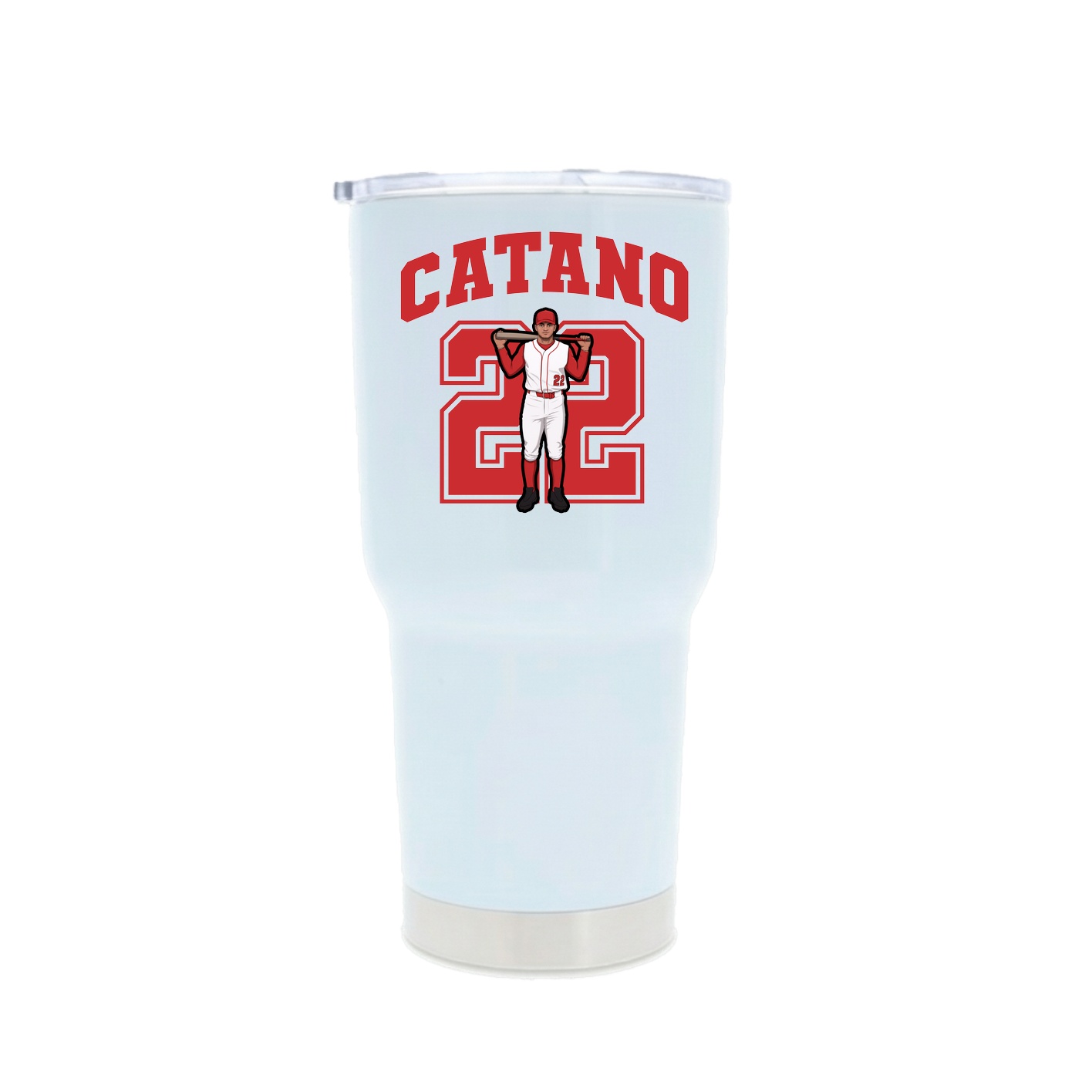 30oz Stainless Steel Tumbler — Number in White