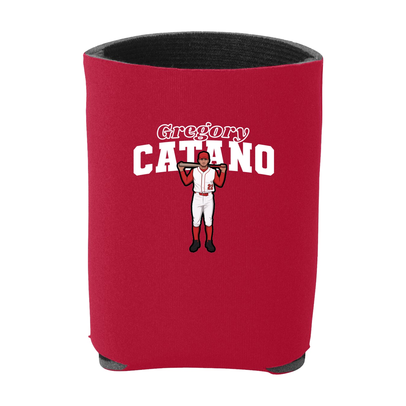 Can Holder — Name Arch in Red