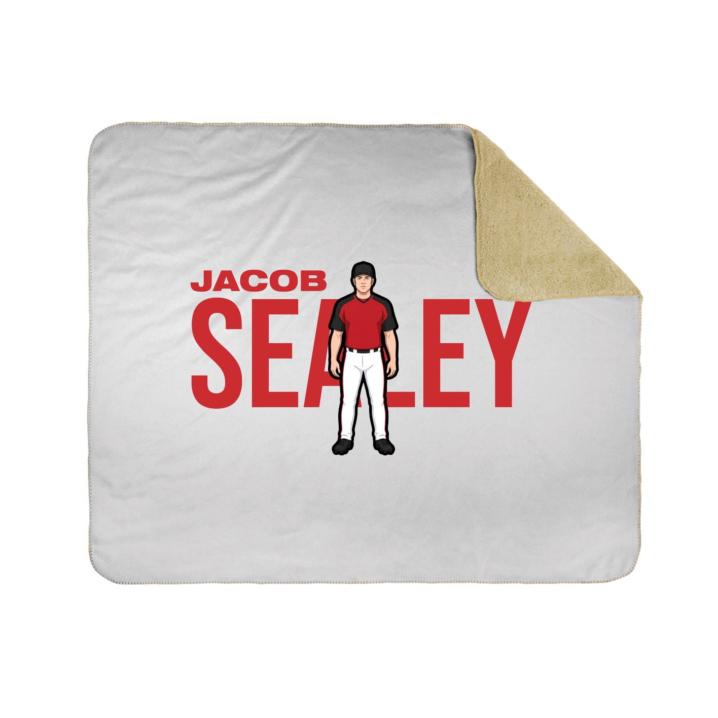Throw Blanket — Player Name in White