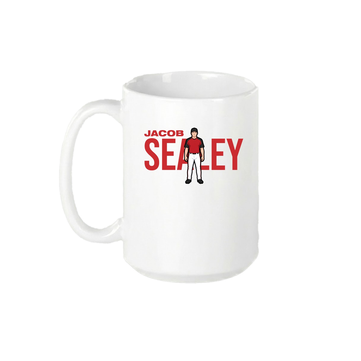 15oz Coffee Mug — Player Name in White