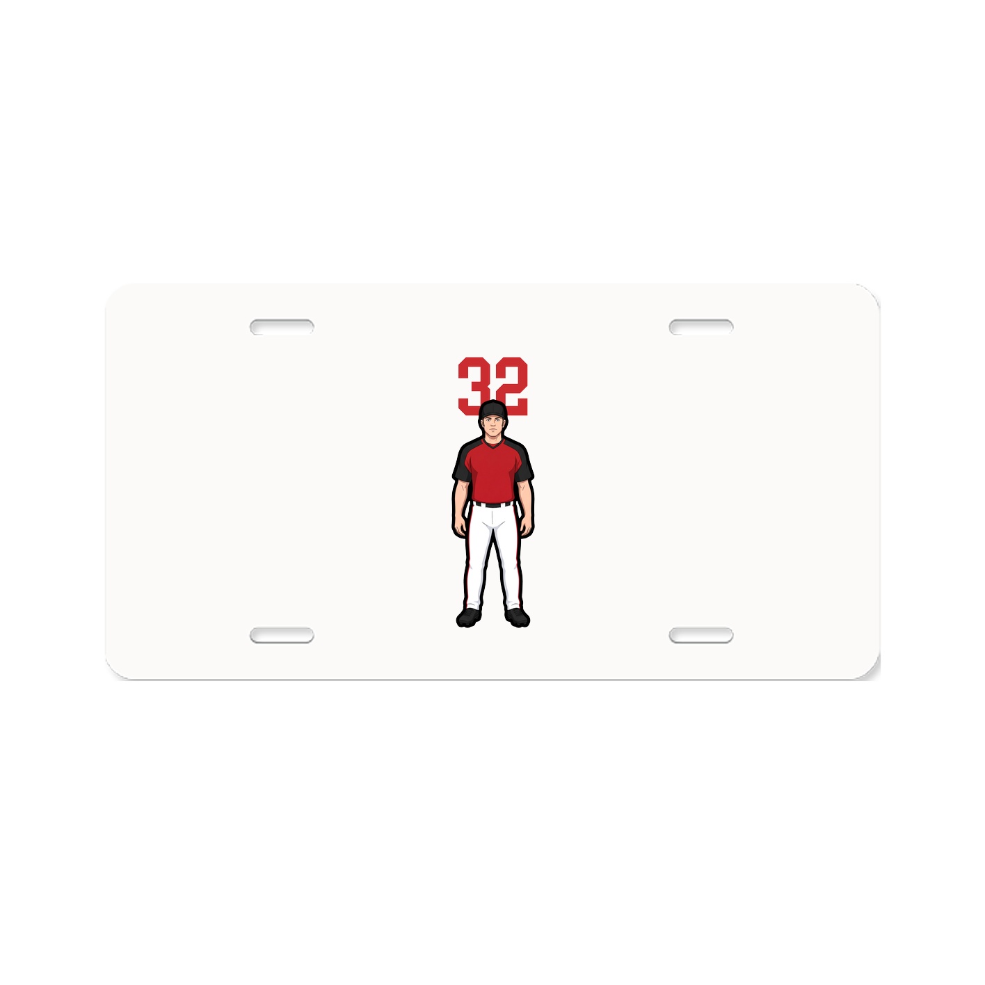 License Plate — Number Top in Classic