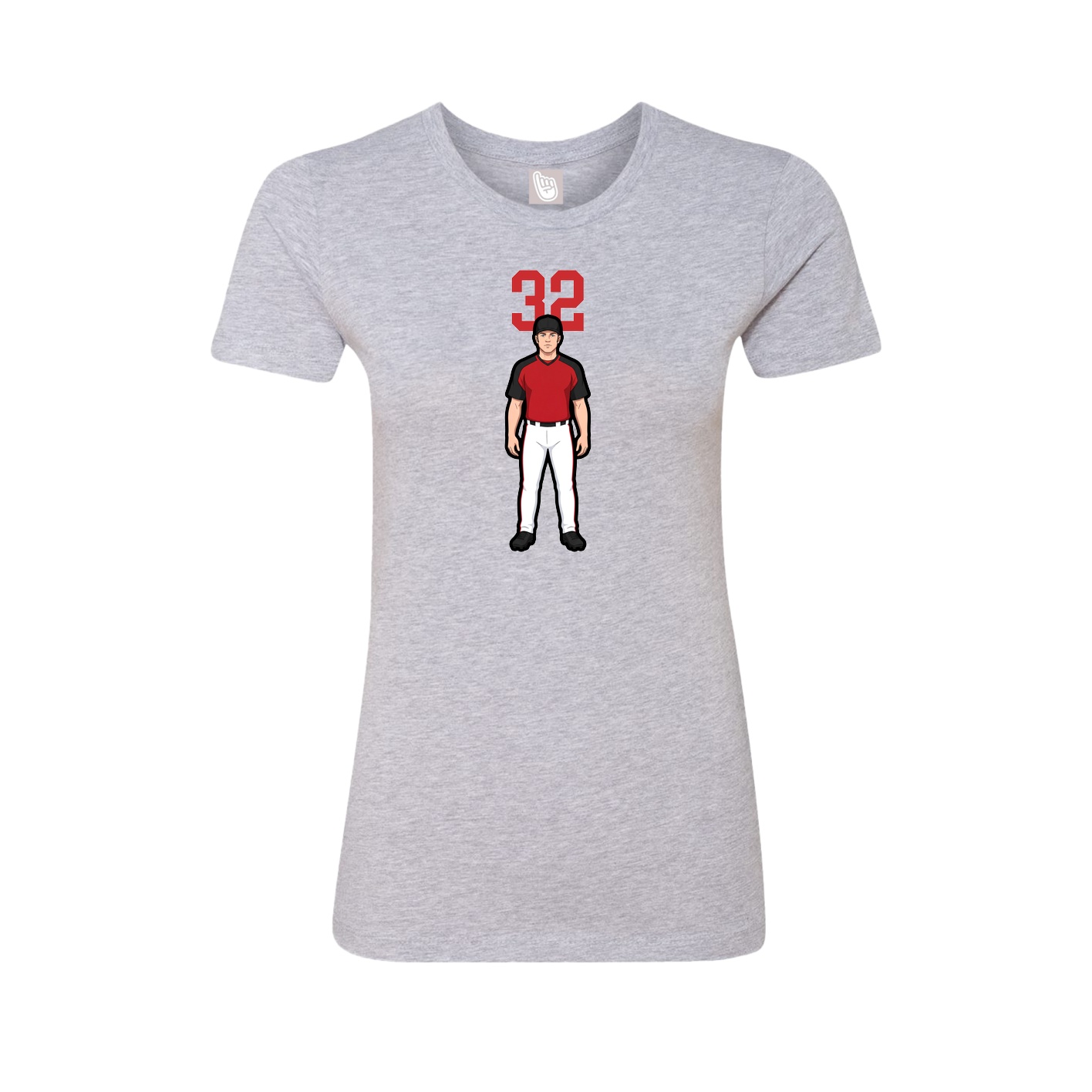 Womens Tee — Number Top in Grey