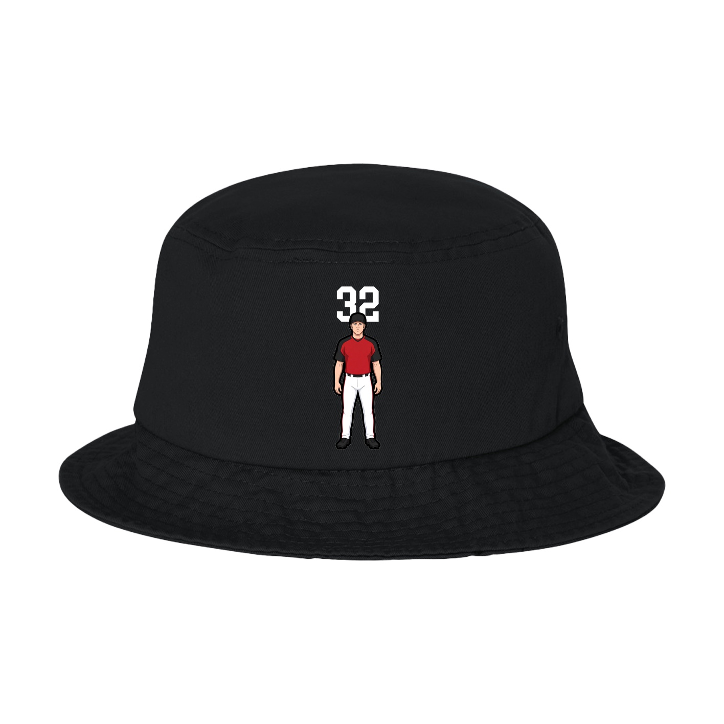 Bucket Cap — Number Top in Black