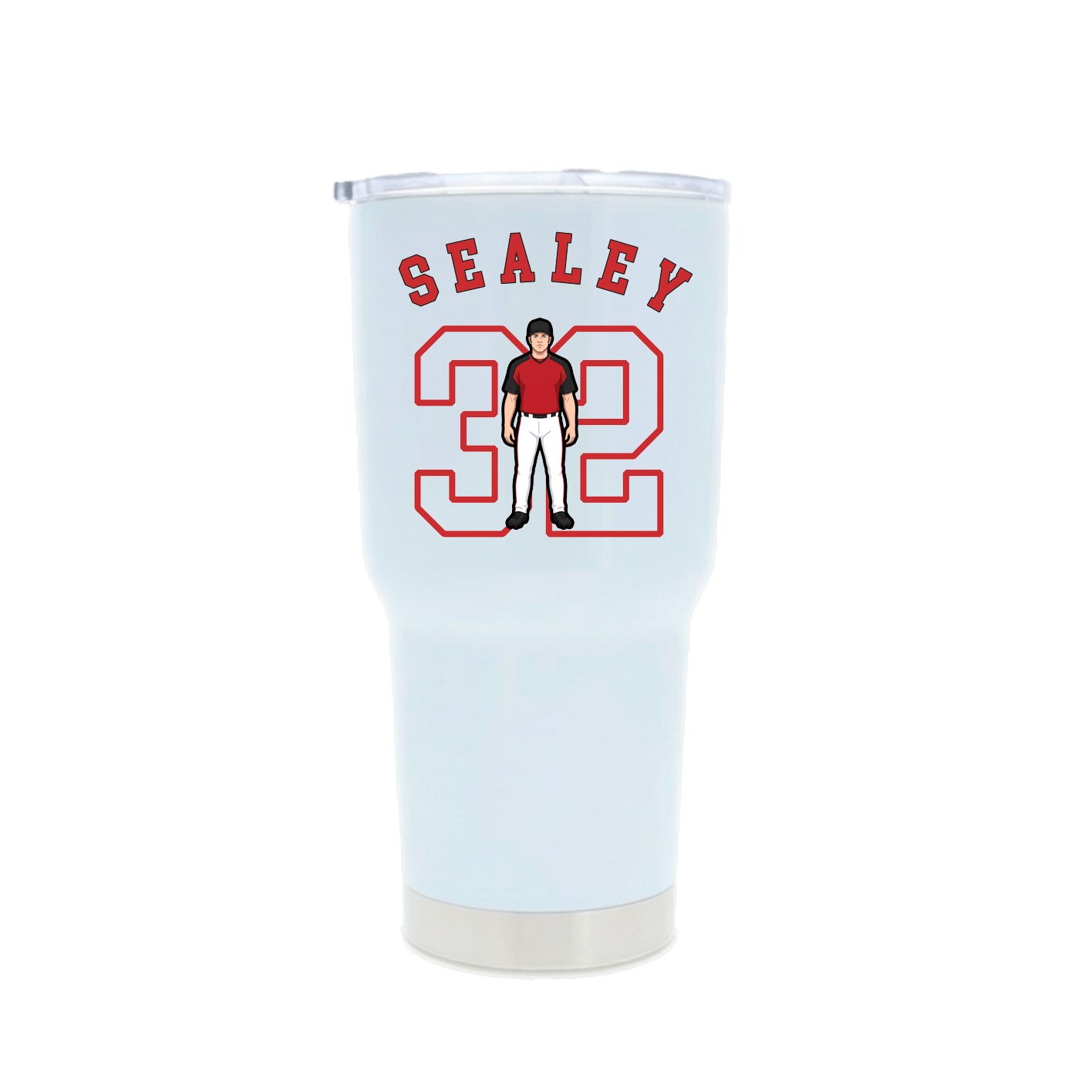 30oz Stainless Steel Tumbler — Shirsey Arch in White