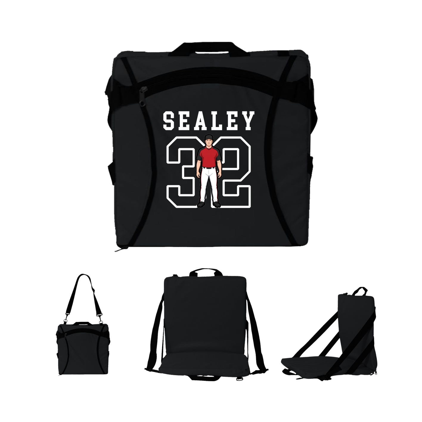 Folding Stadium Seat — Shirsey in Black