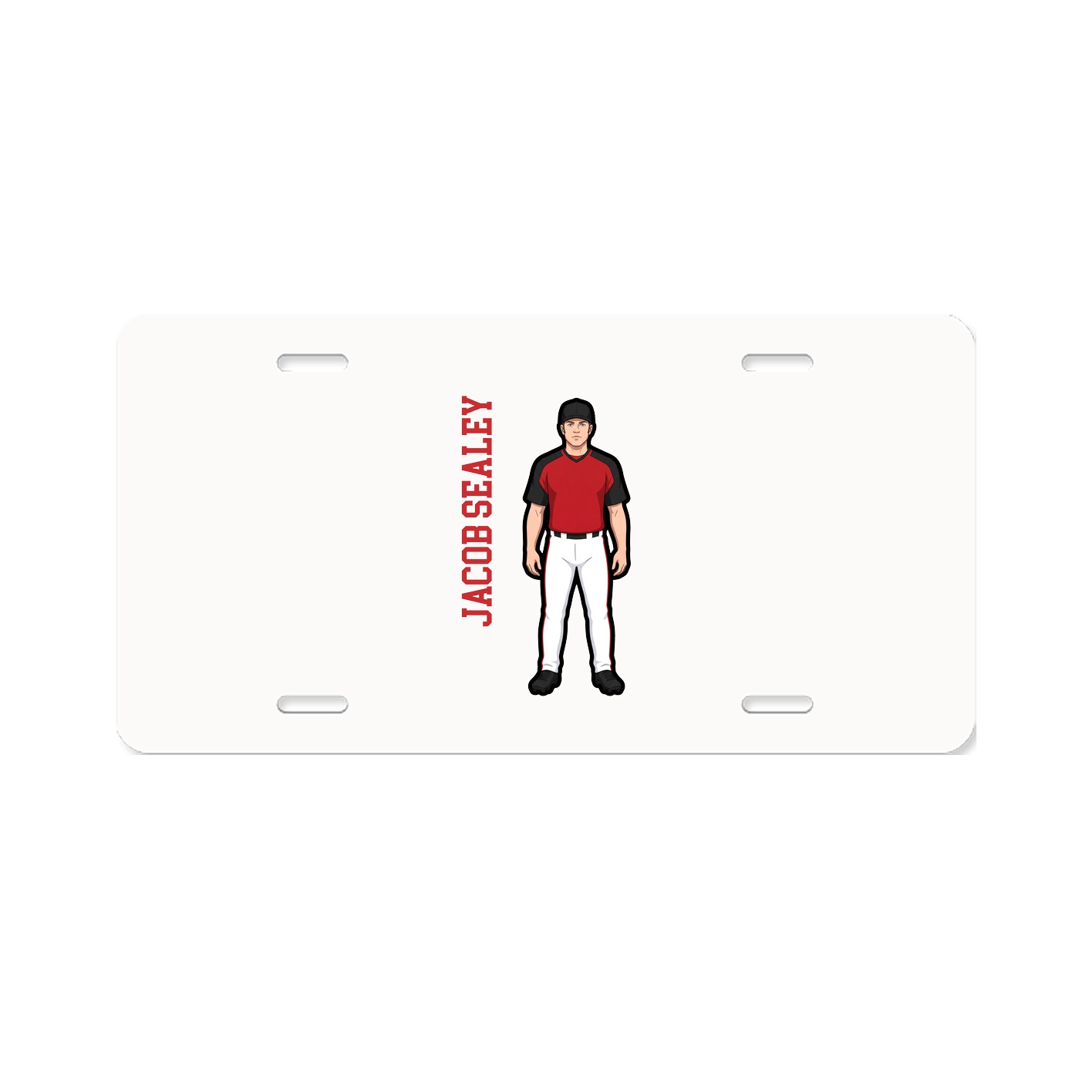License Plate — Name Vertical in Classic