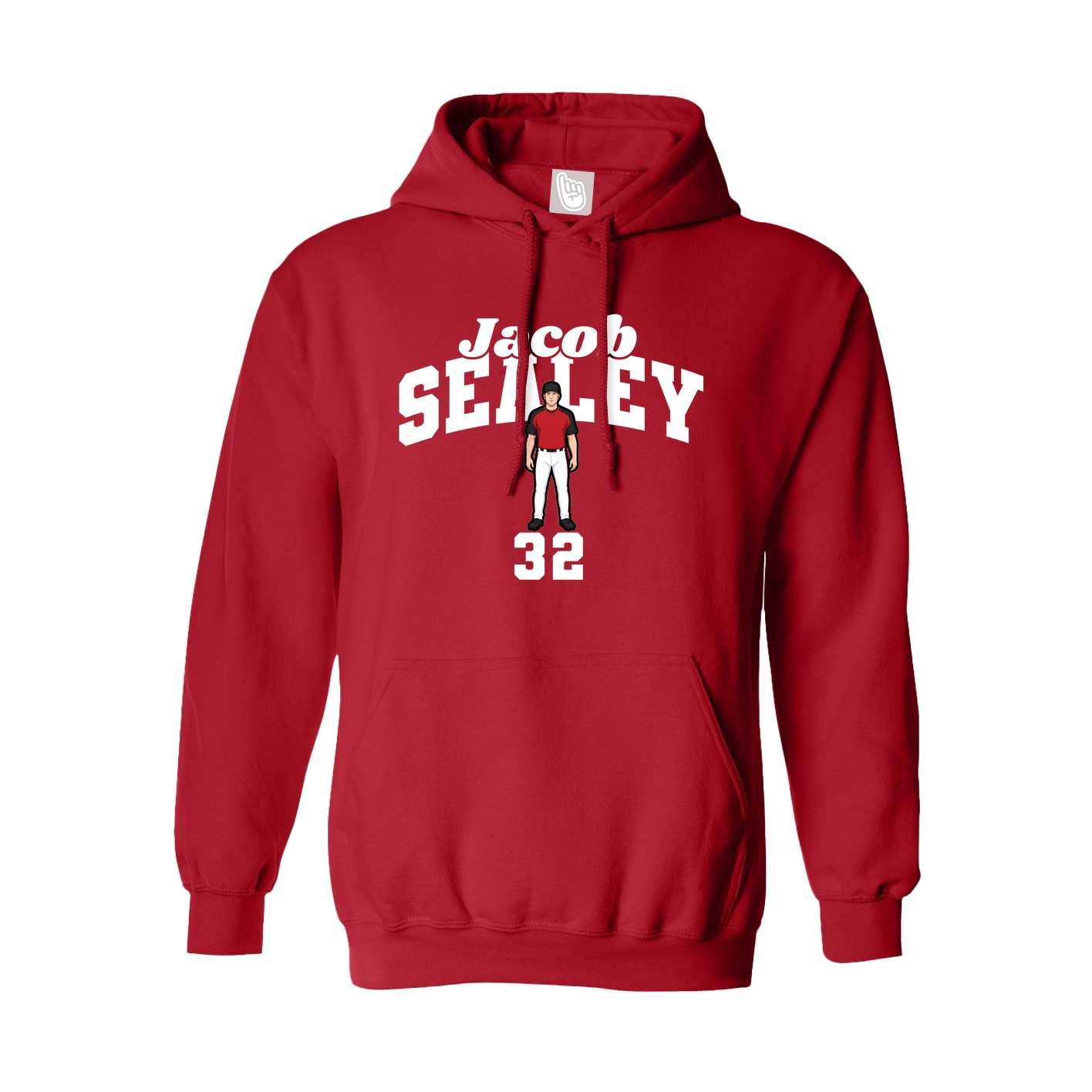 Hoodie — Signature Arch in Red
