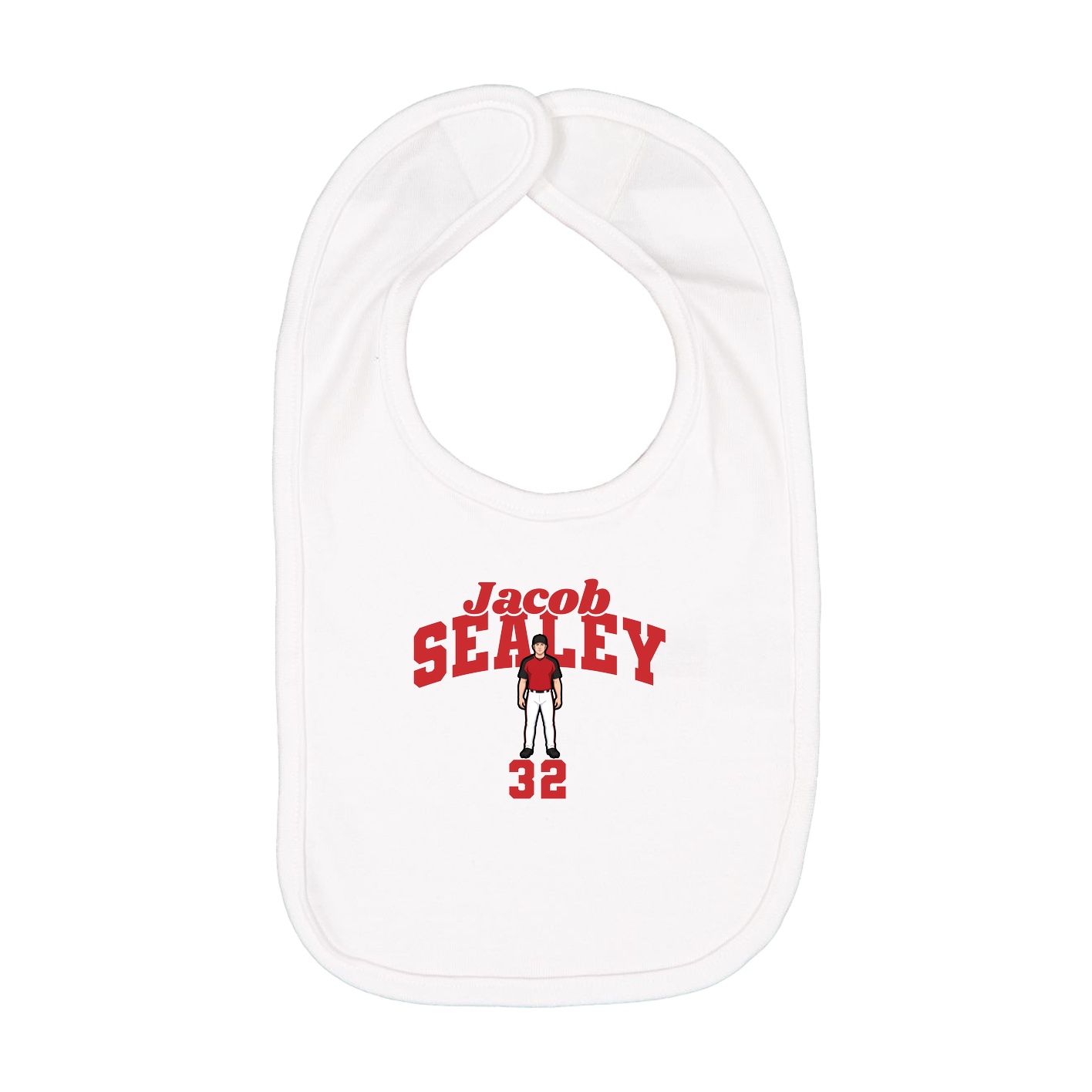 Infant Bib — Signature Arch in White