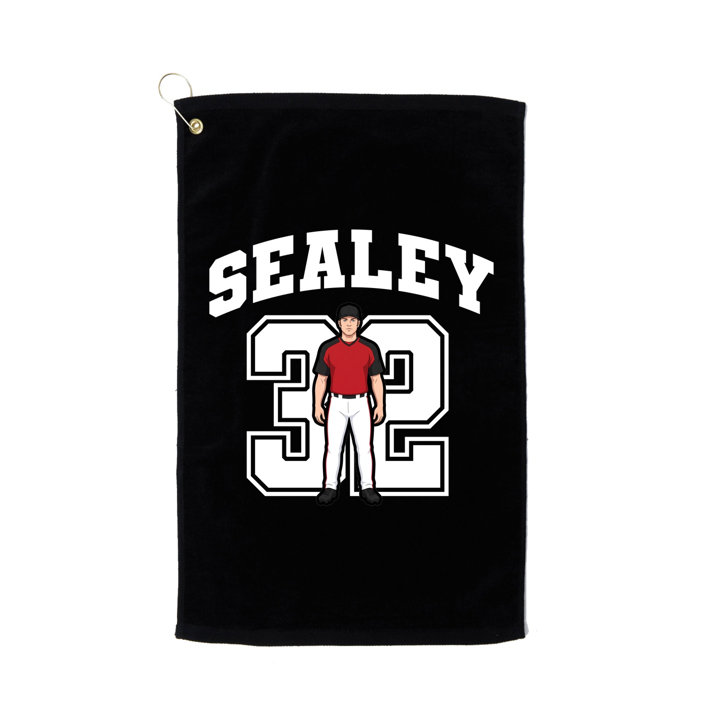 Golf Towel — Number in Black