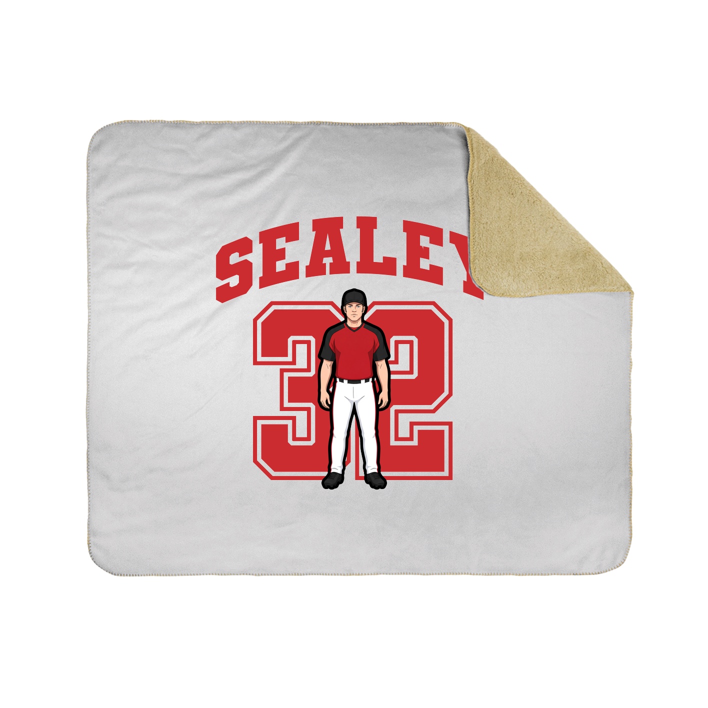 Throw Blanket — Number in White