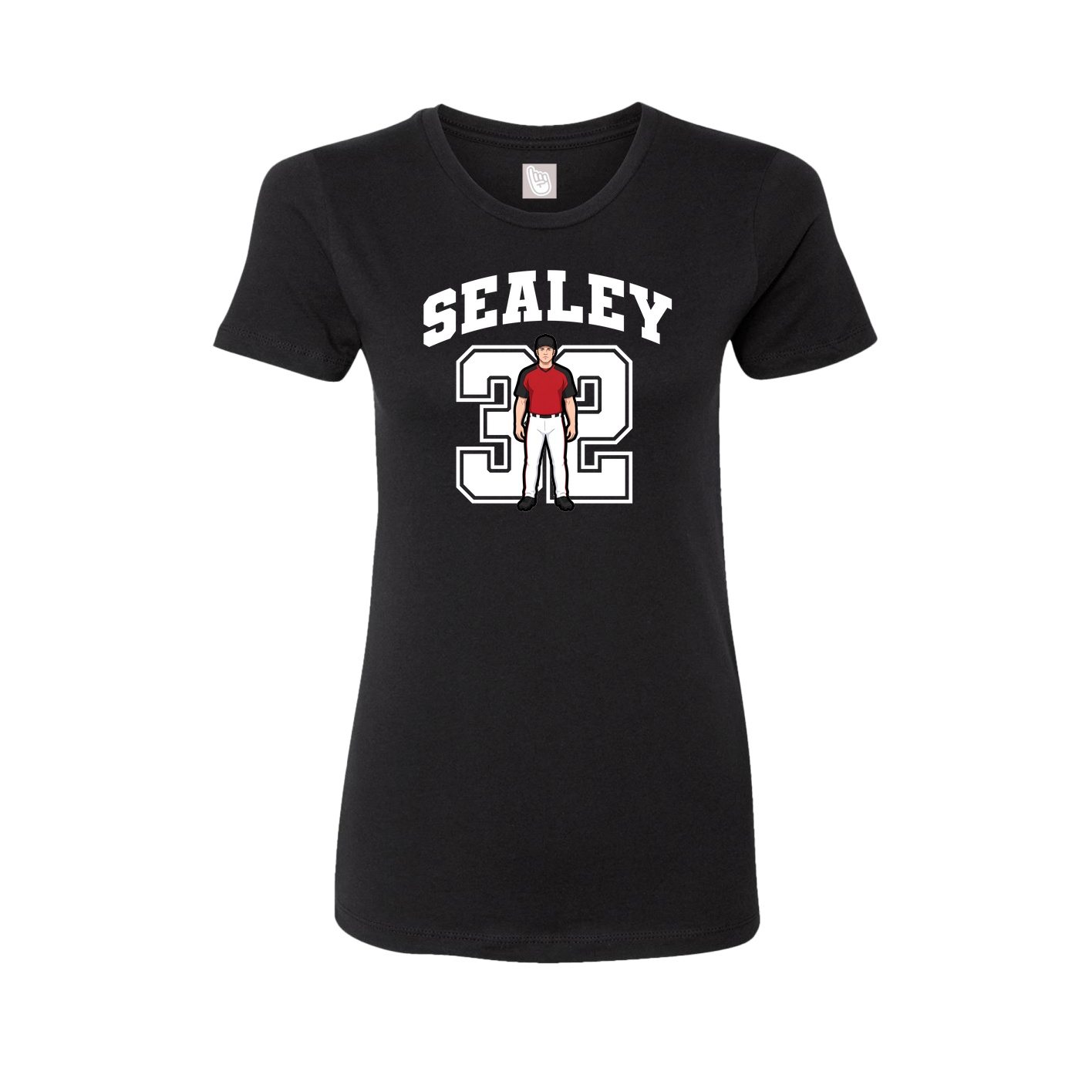 Womens Tee — Number in Black