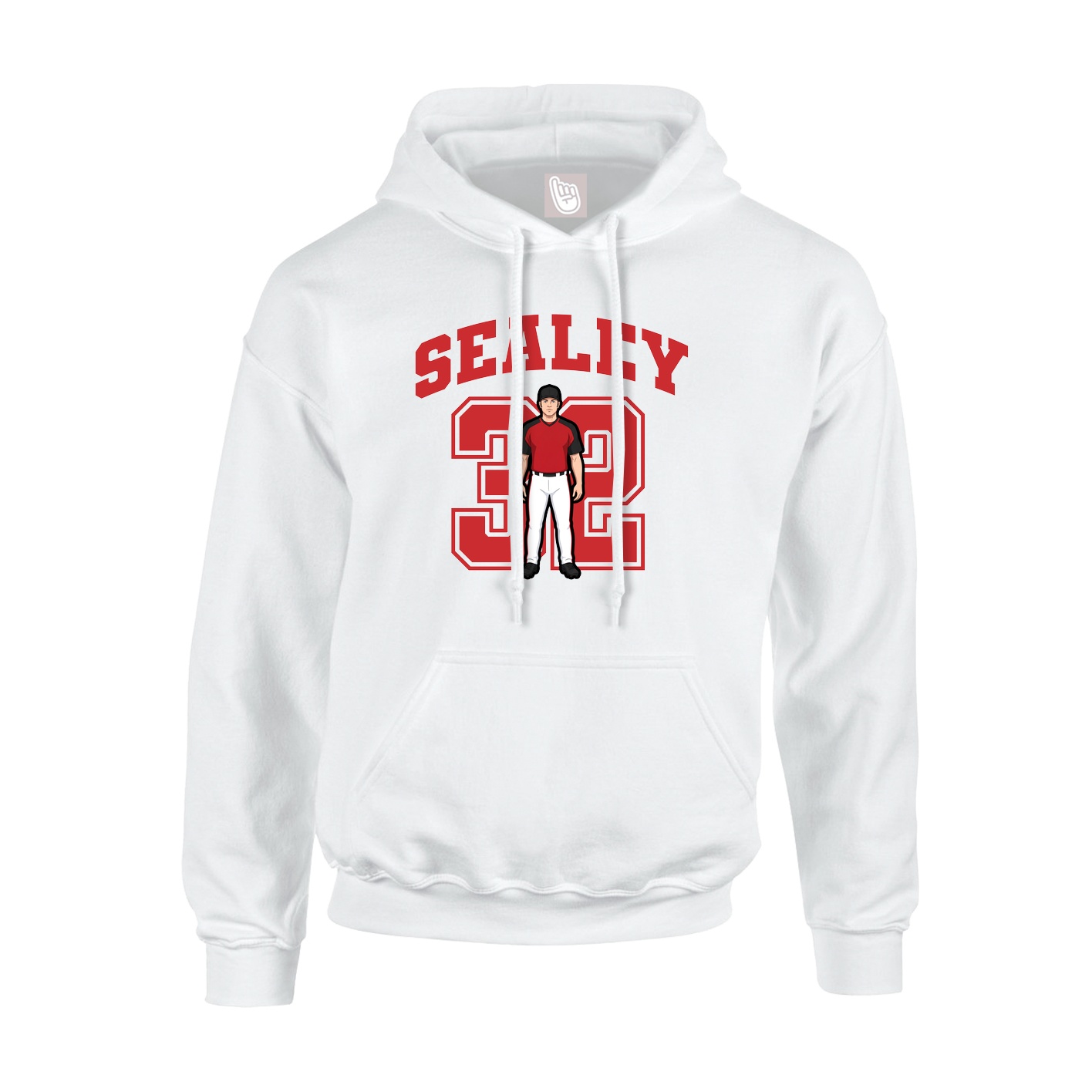 Hoodie — Number in White