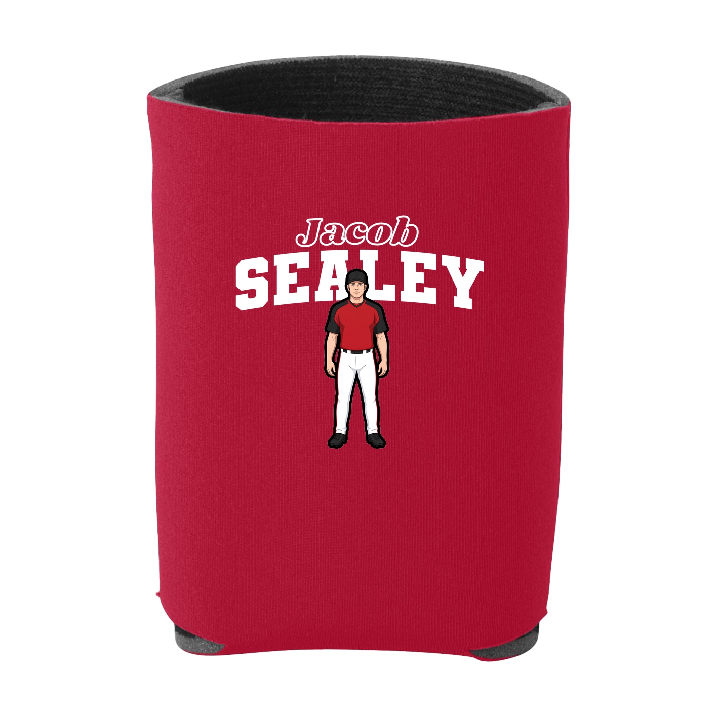Can Holder — Name Arch in Red