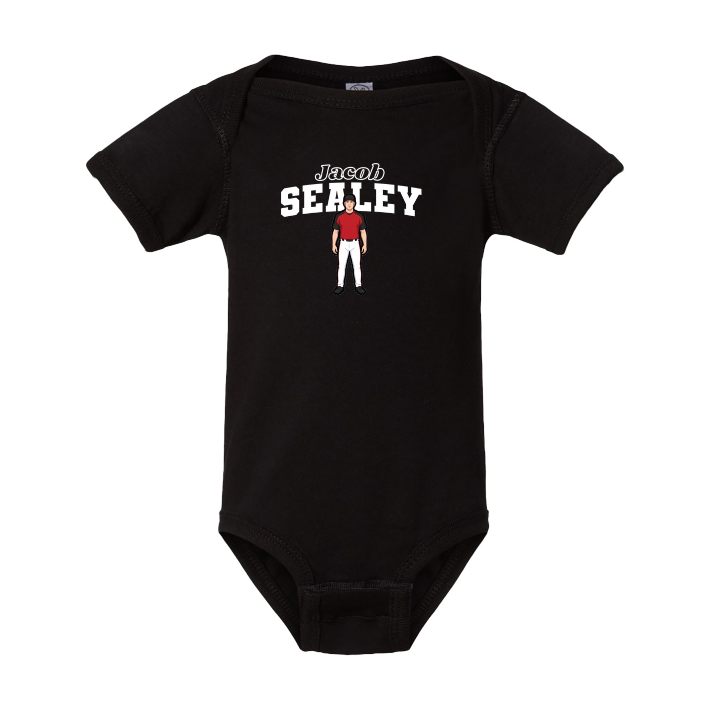 Baby Onesie — Name Arch in Black