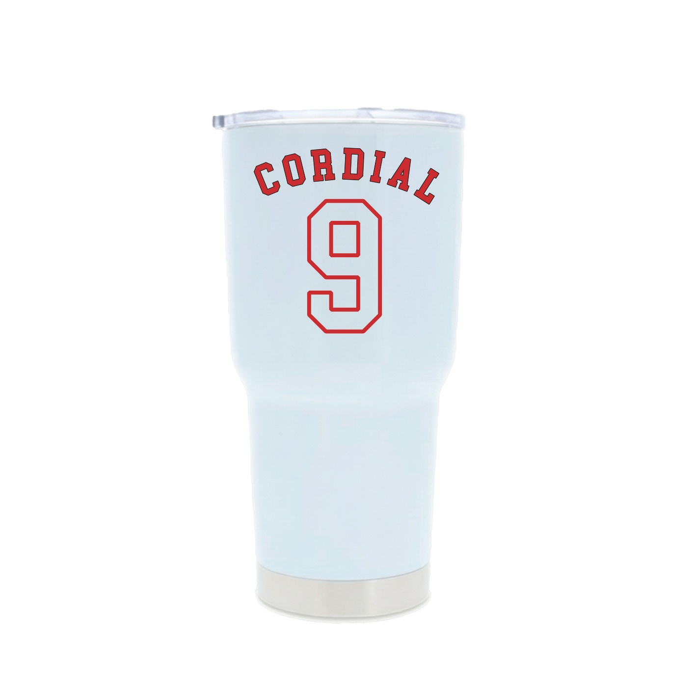 30oz Stainless Steel Tumbler — Shirsey Arch in White